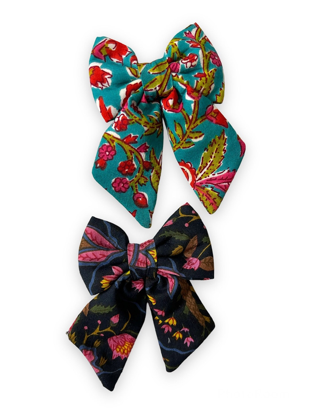 

Choko Girls Blue & Pink Set of 2 Printed Bow Hairclips