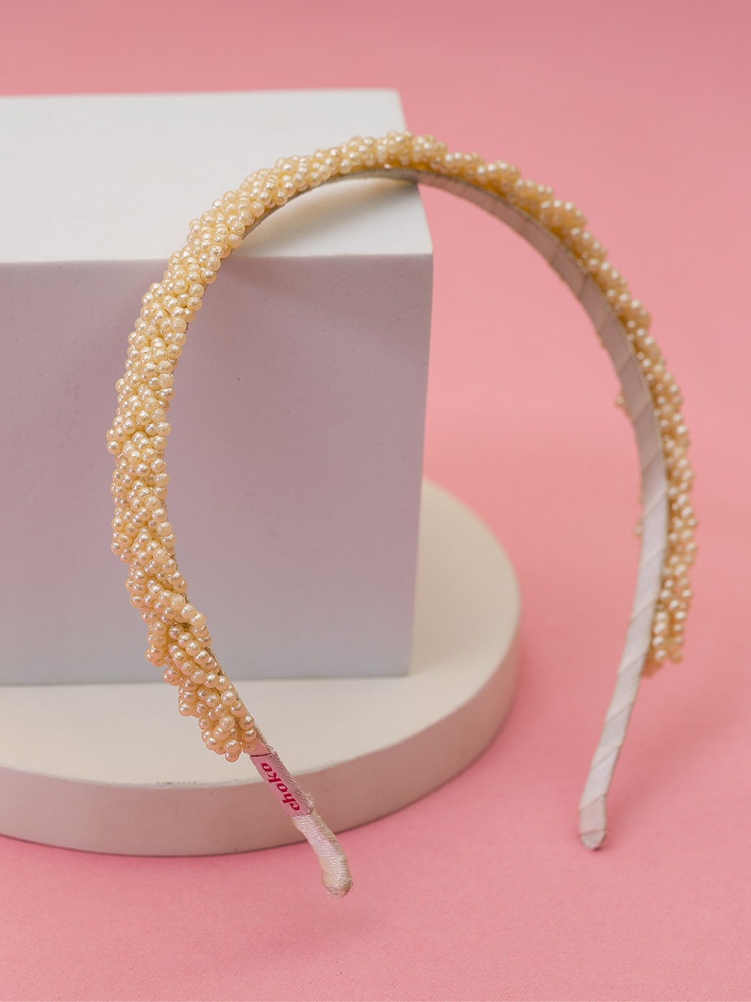 

Choko Girls White Beaded Hairband