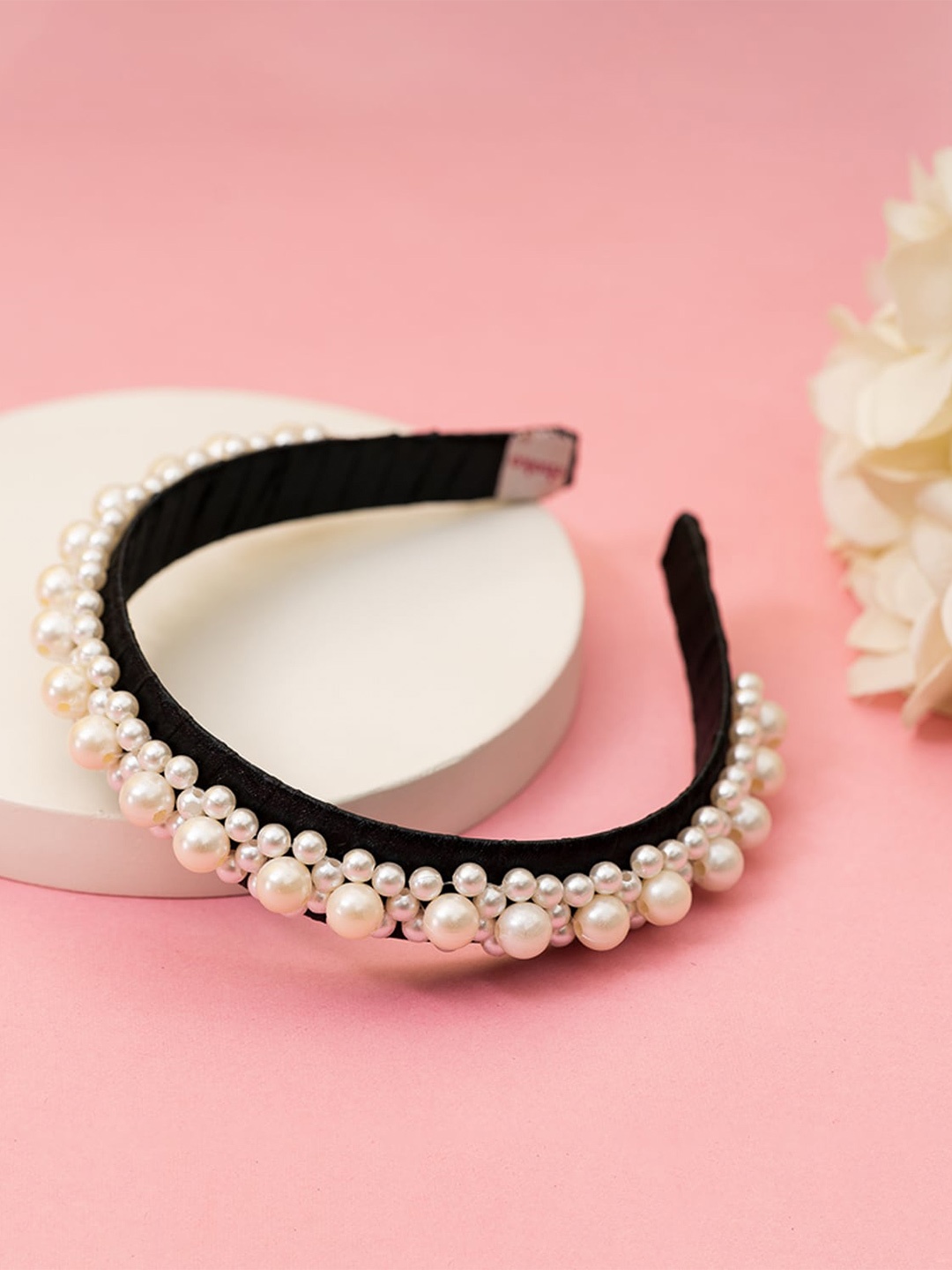 

Choko Girls Black & White Beaded Hairband