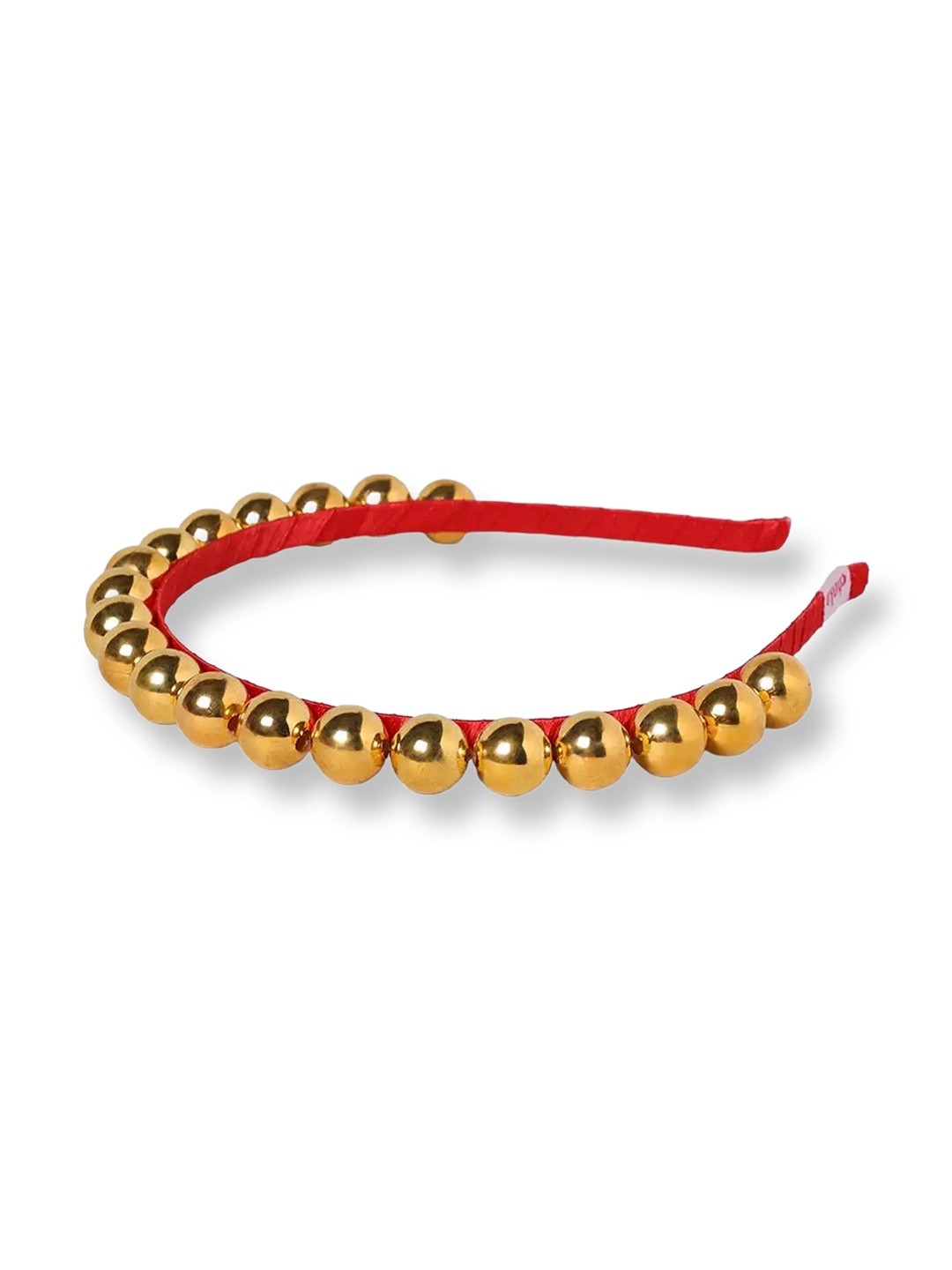 

Choko Girls Gold-Toned & Red Beaded Hairband