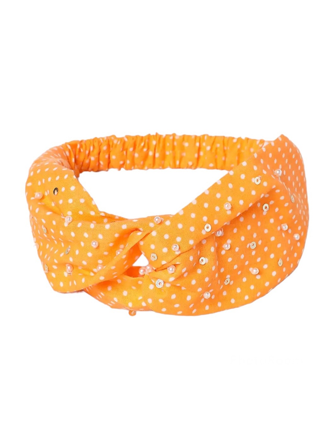 

Choko Girls Orange & White Embellished Hairband