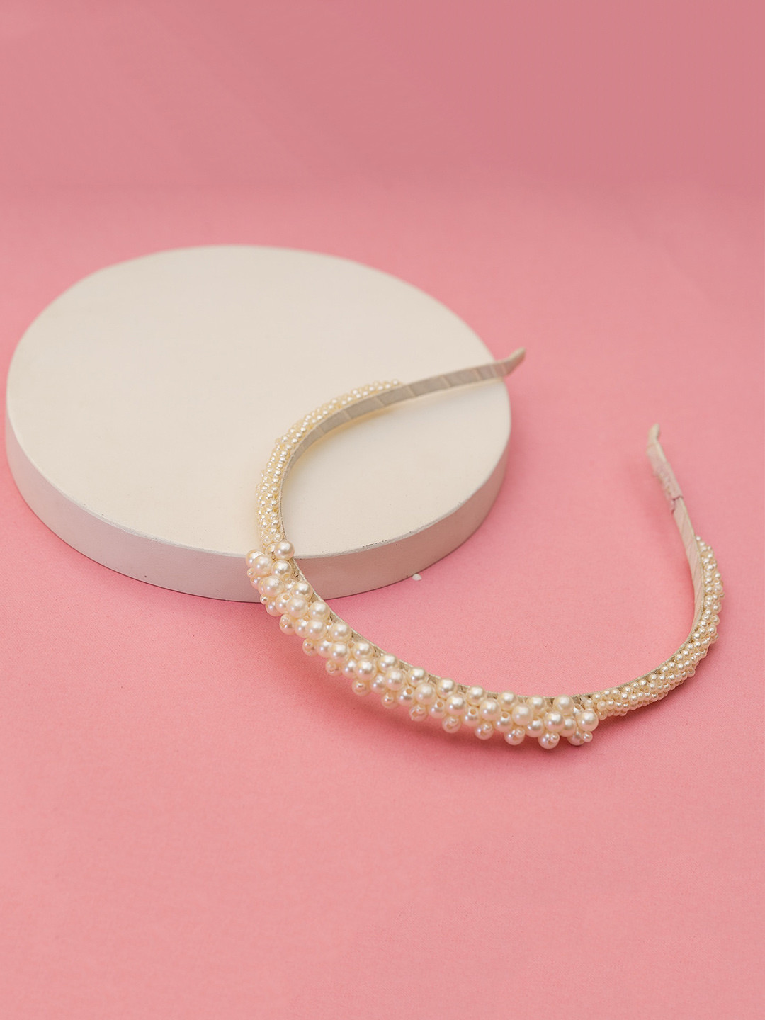 

Choko Girls White Beaded Hairband