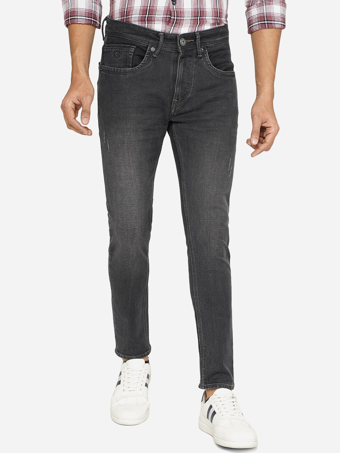 

Greenfibre Men Grey Slim Fit Cotton Heavy Fade Jeans