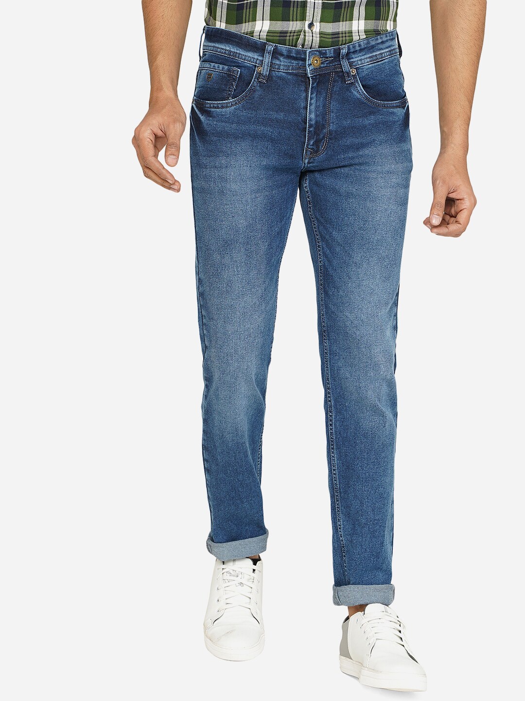 

Greenfibre Men Blue Slim Fit Heavy Fade Cotton Jeans