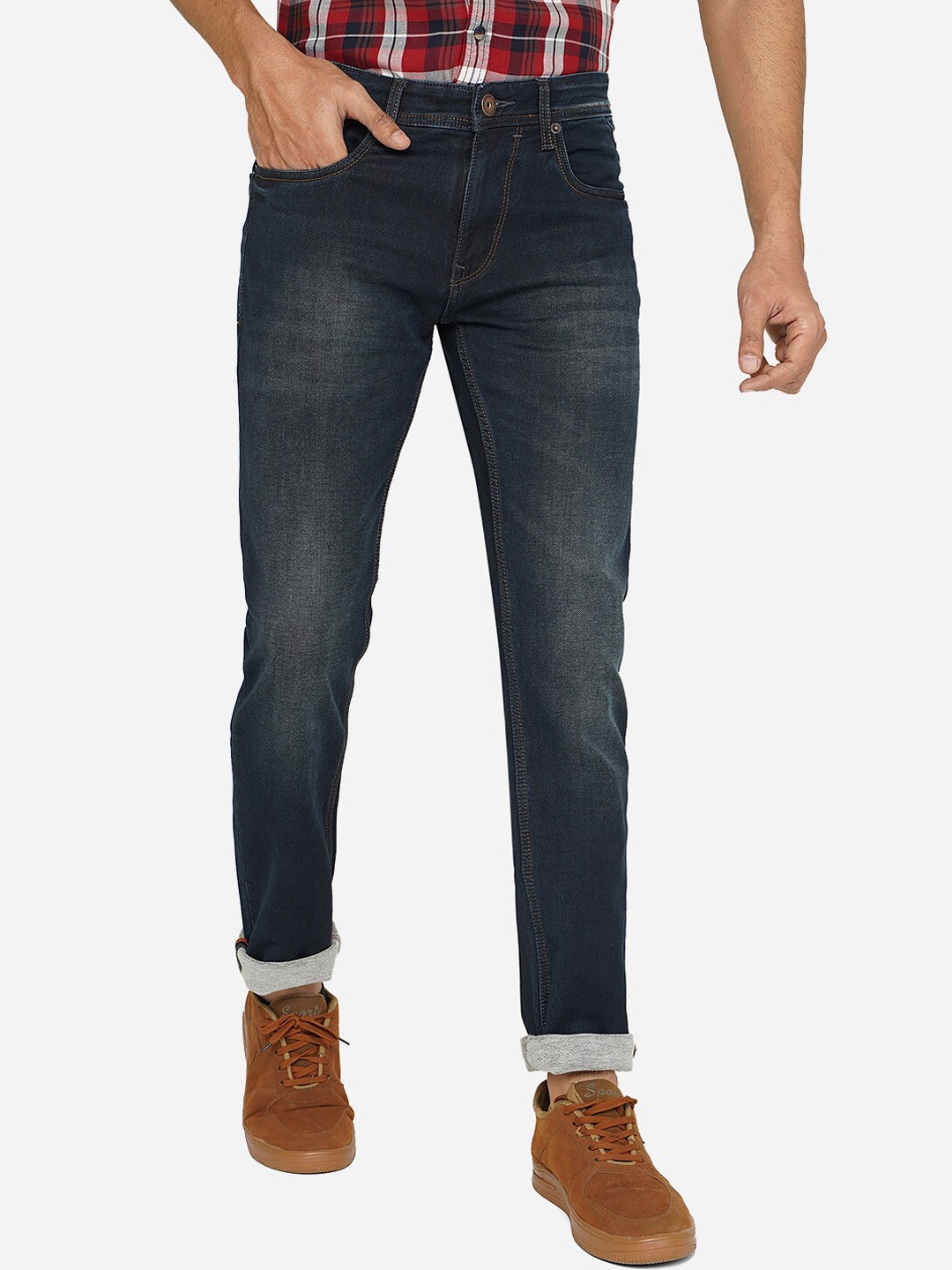 

Greenfibre Men Blue Slim Fit Cotton Light Fade Jeans