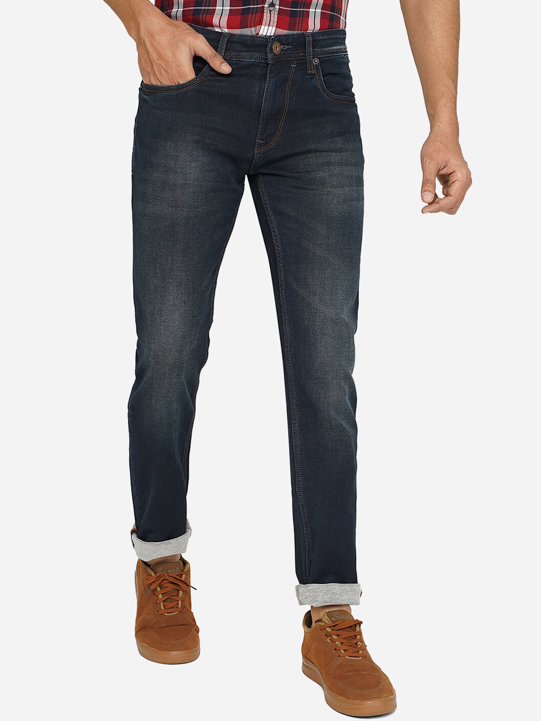 

Greenfibre Men Blue Slim Fit Cotton Light Fade Jeans
