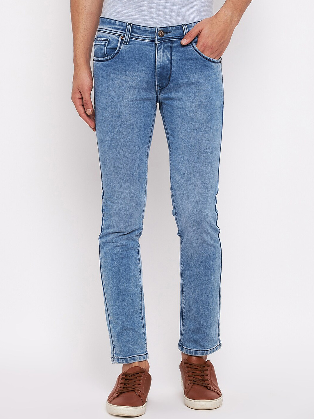 

Duke Men Blue Slim Fit Heavy Fade Stretchable Jeans