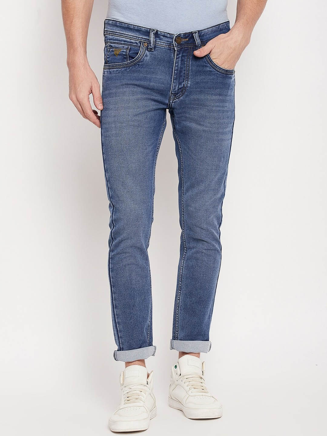 

Duke Men Blue Slim Fit Heavy Fade Stretchable Jeans