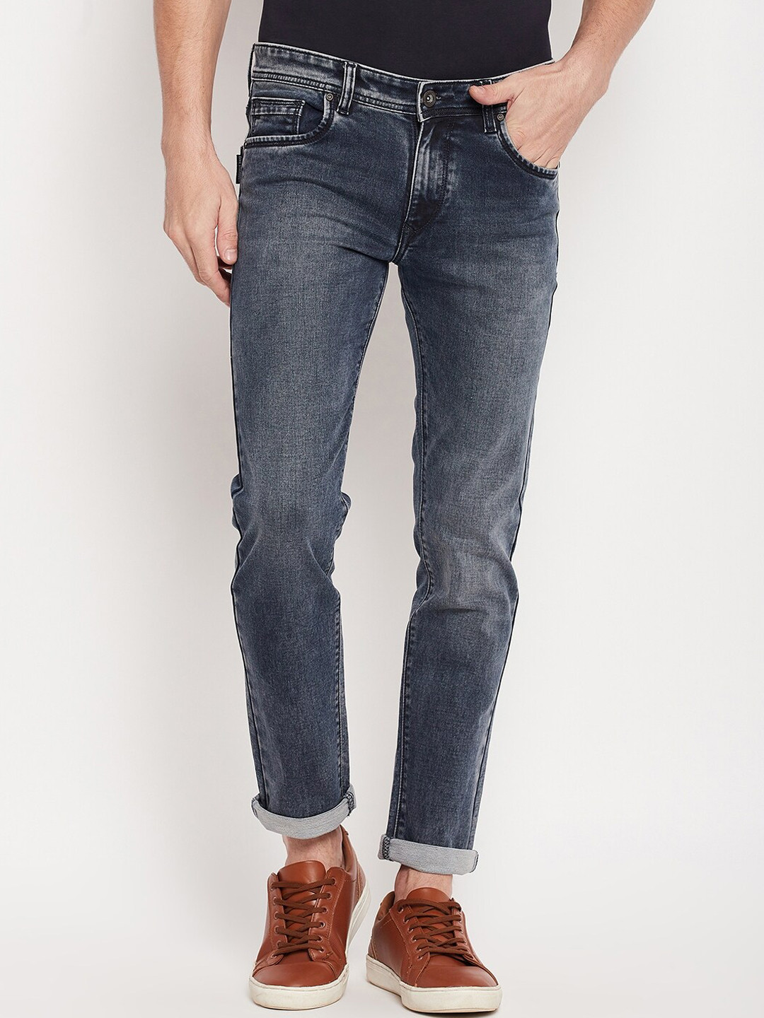 

Duke Men Blue Slim Fit Heavy Fade Stretchable Jeans