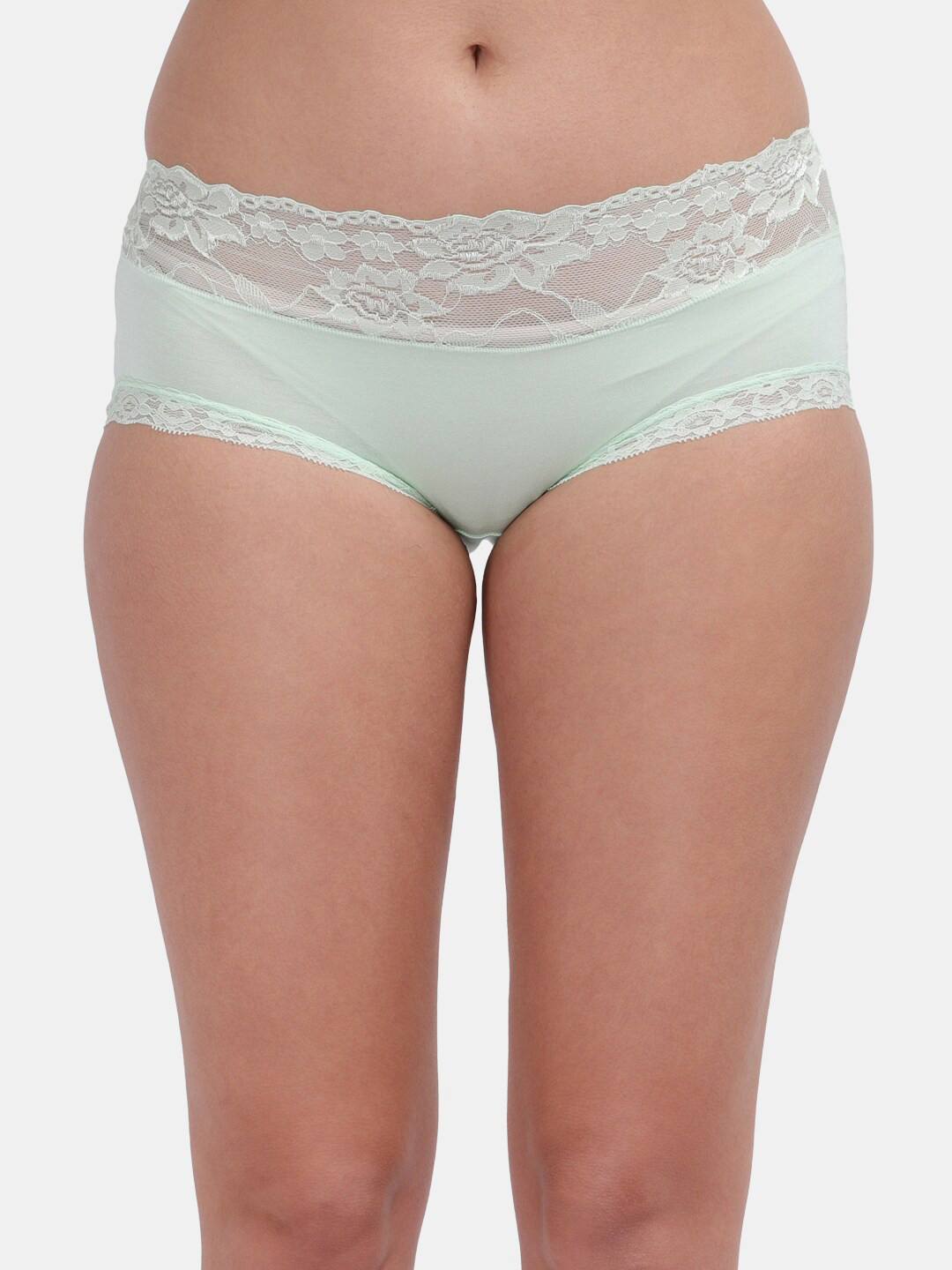 

Amour Secret Women Sea Green Lace Anti-Odour Hipster Brief