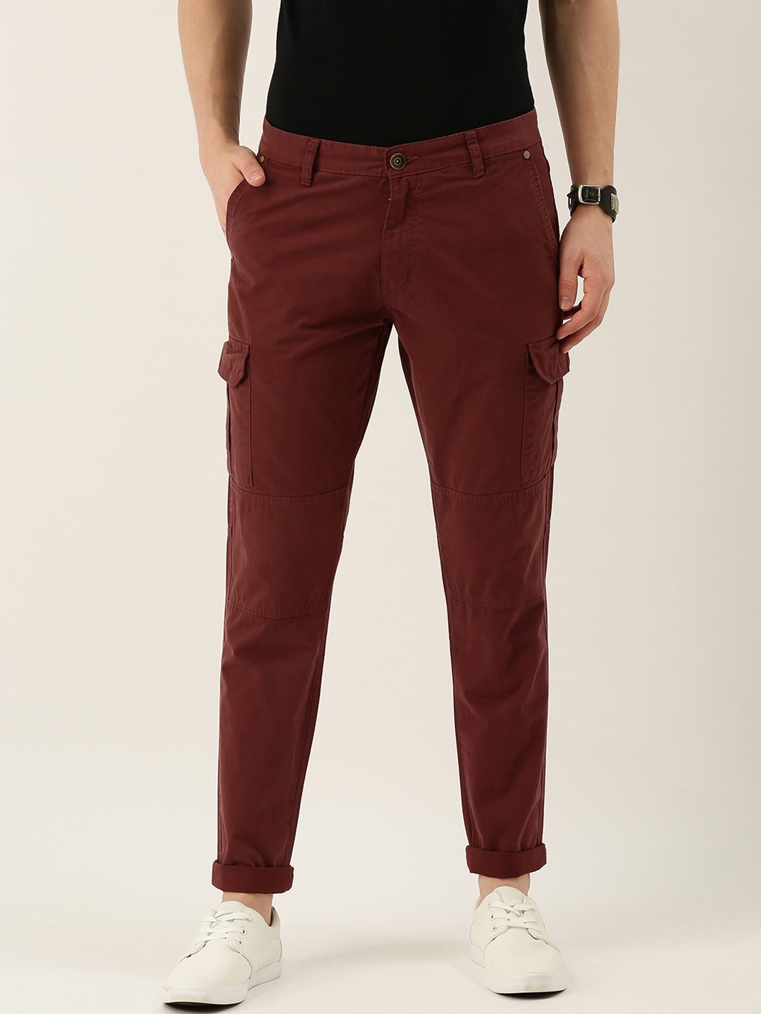 

IVOC Men Brown Slim Fit Cargo