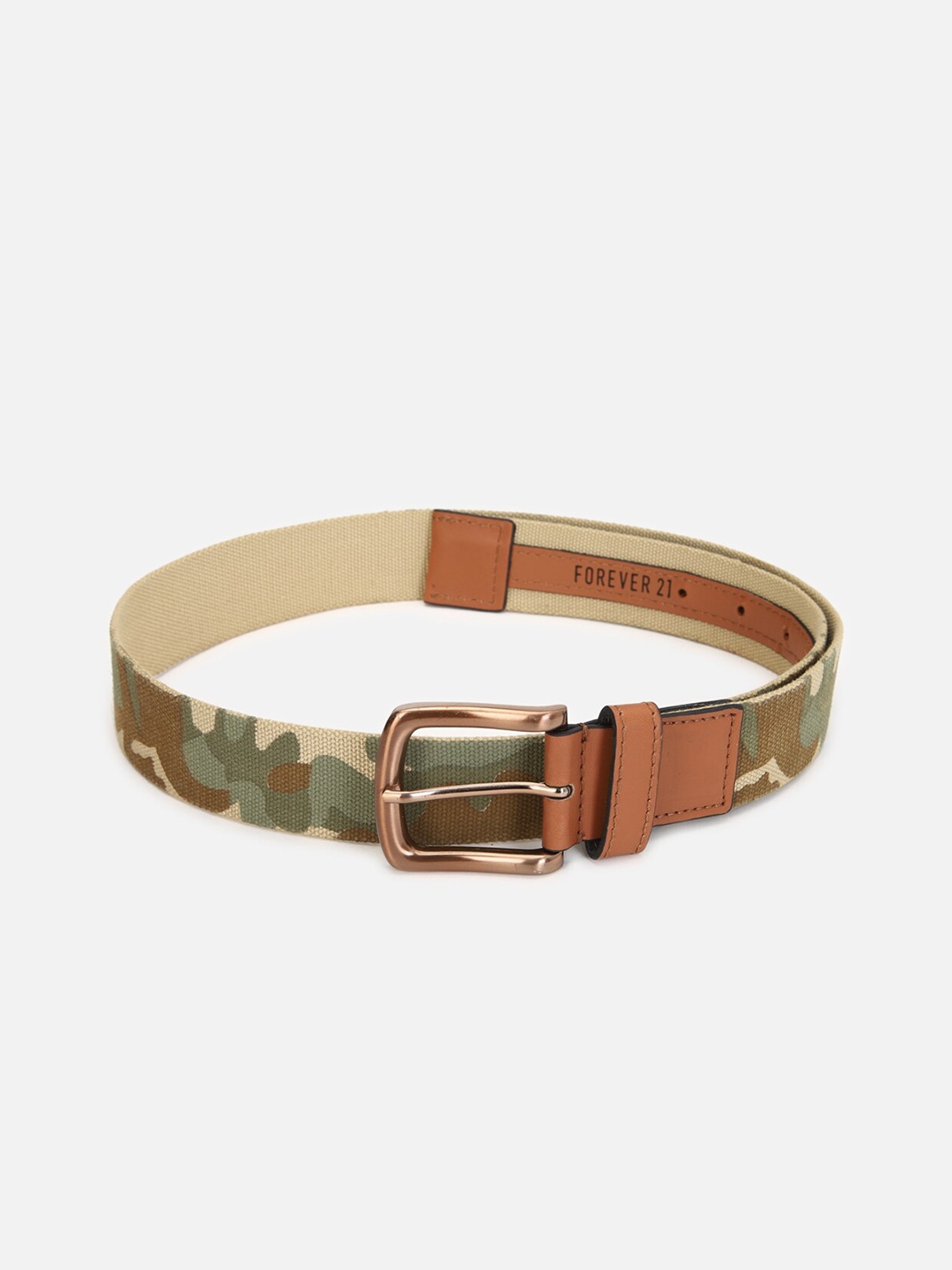 

FOREVER 21 Men Green Printed PU Belt