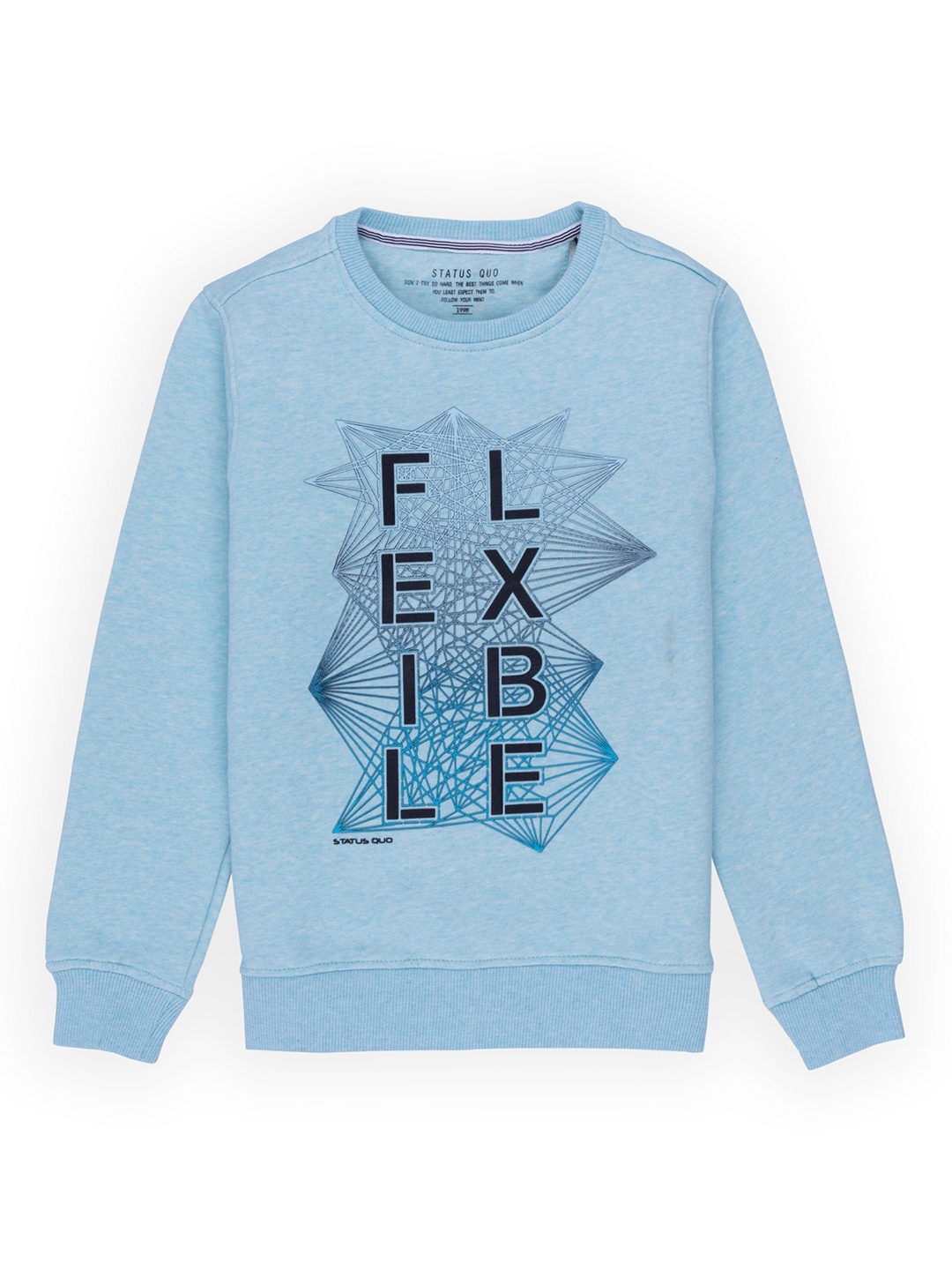 

Status Quo Boys Blue Printed Cotton Sweatshirt