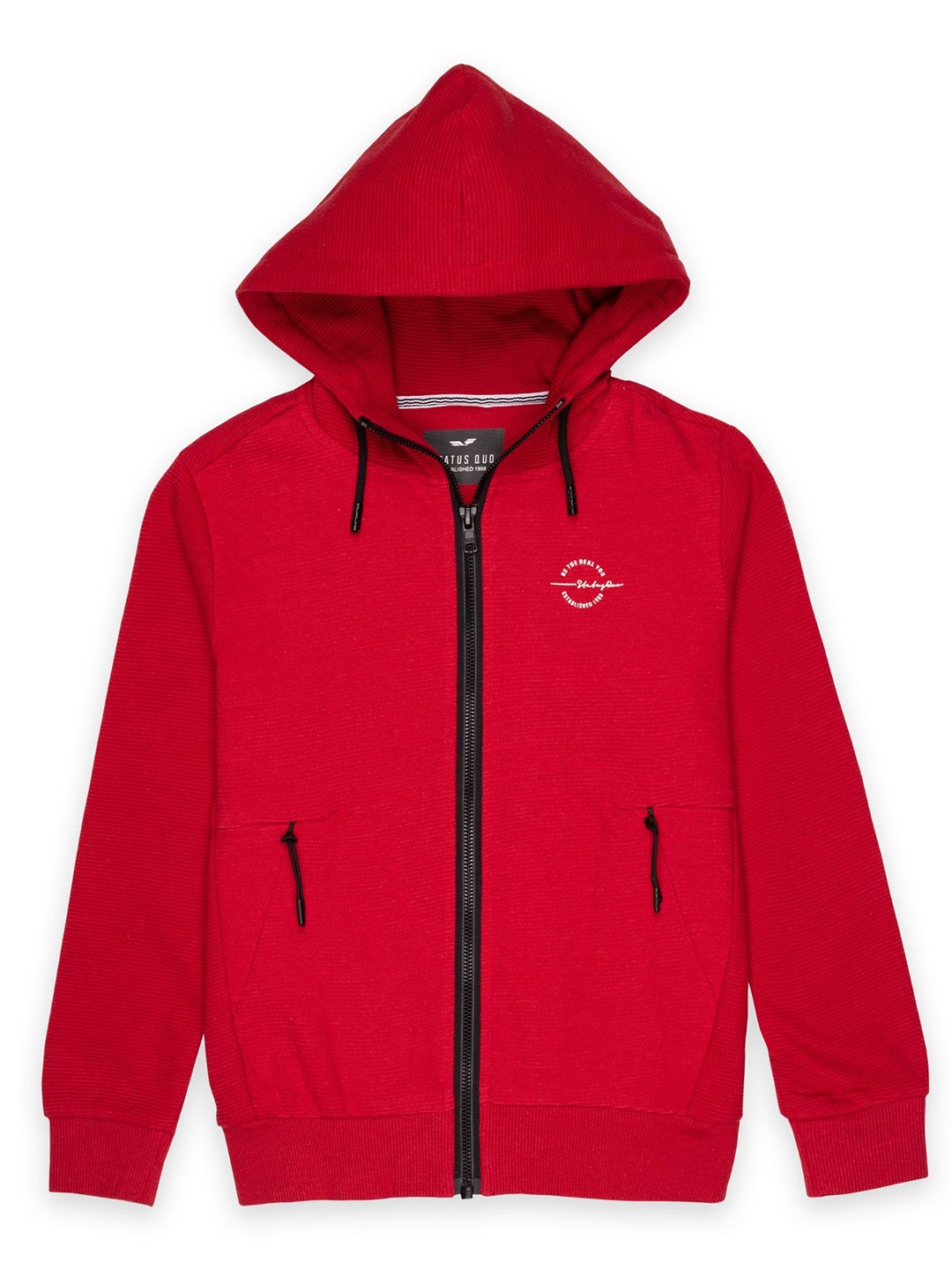 

Status Quo Boys Red Hooded Cotton Sweatshirt