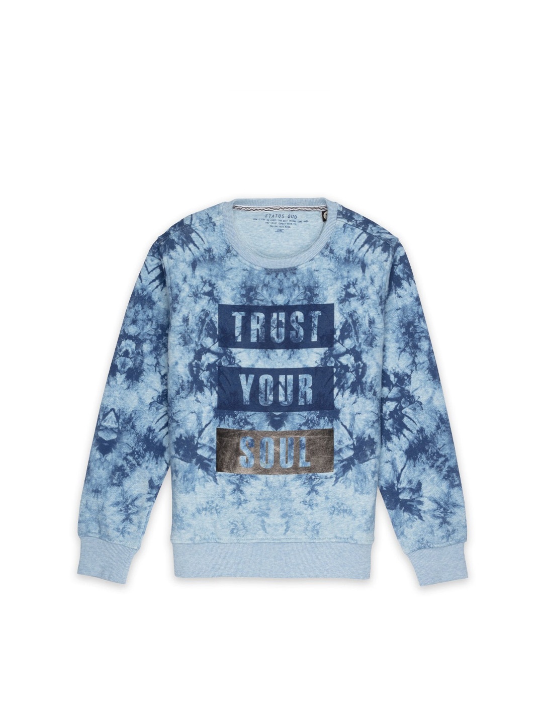 

Status Quo Boys Blue Printed Cotton Sweatshirt