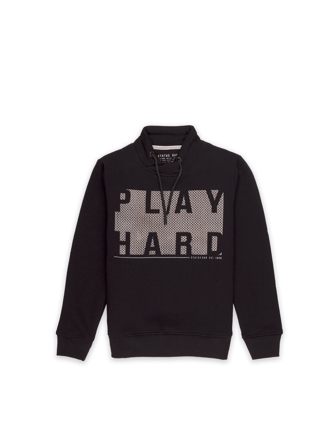 

Status Quo Boys Black & Brown Printed Cotton Sweatshirt