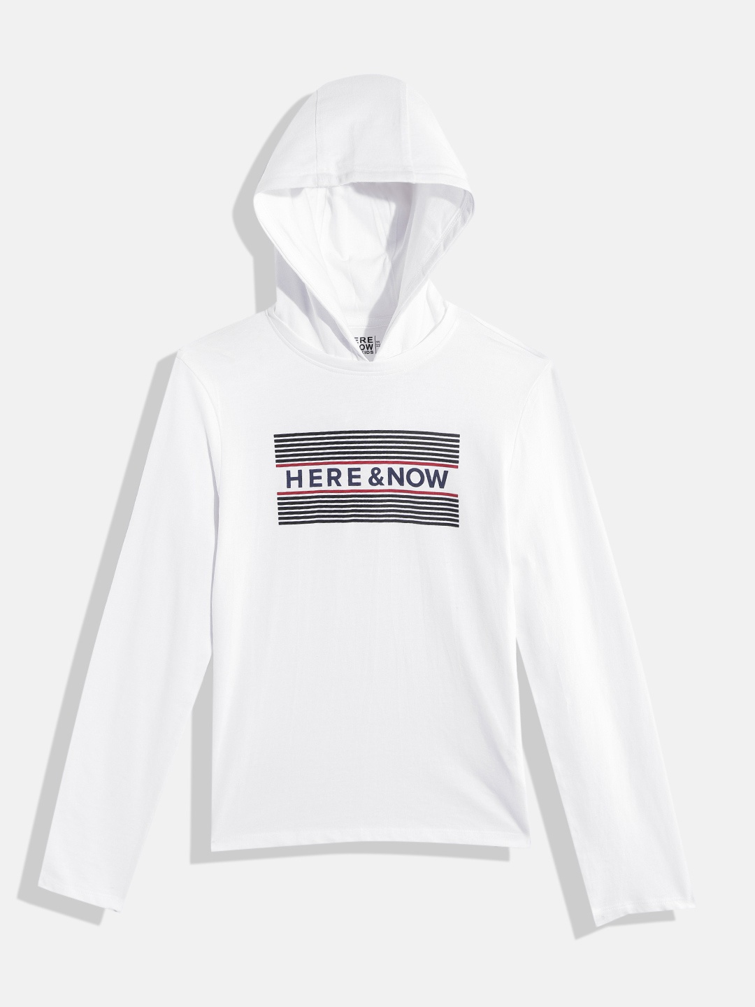 

HERE&NOW Boys White Brand Logo Printed T-shirt