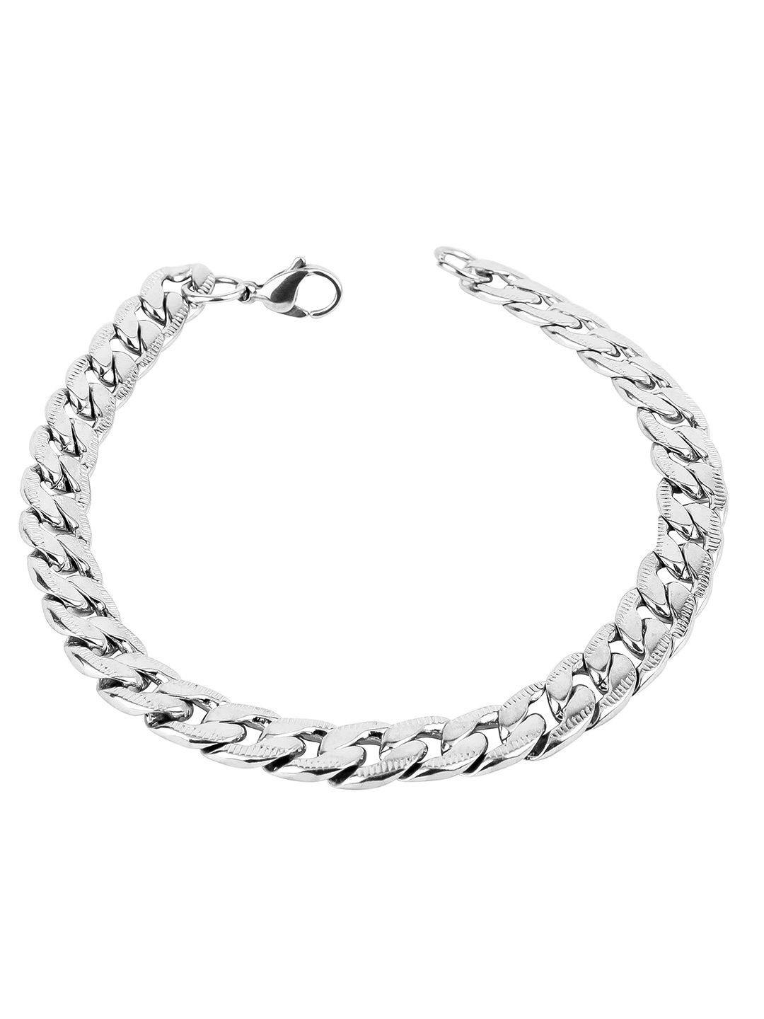 

Fashion Frill Men Silver-Plated Charm Bracelet