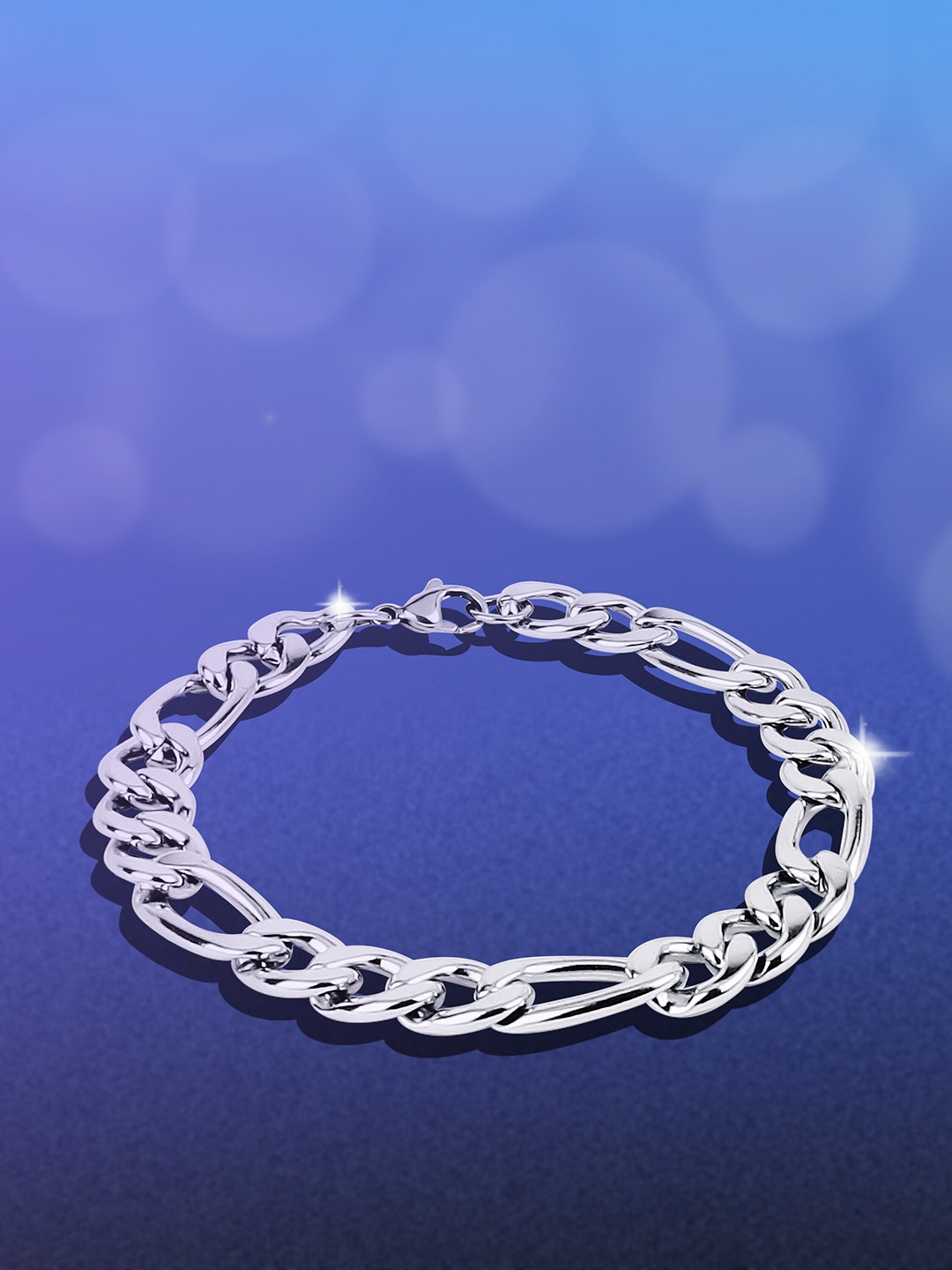 

Fashion Frill Men Silver-Plated Charm Bracelet