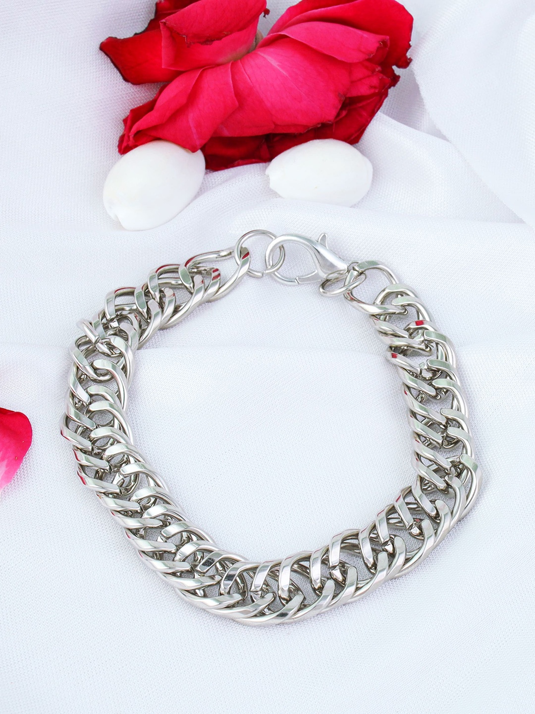 

Fashion Frill Men Silver-Plated Charm Bracelet