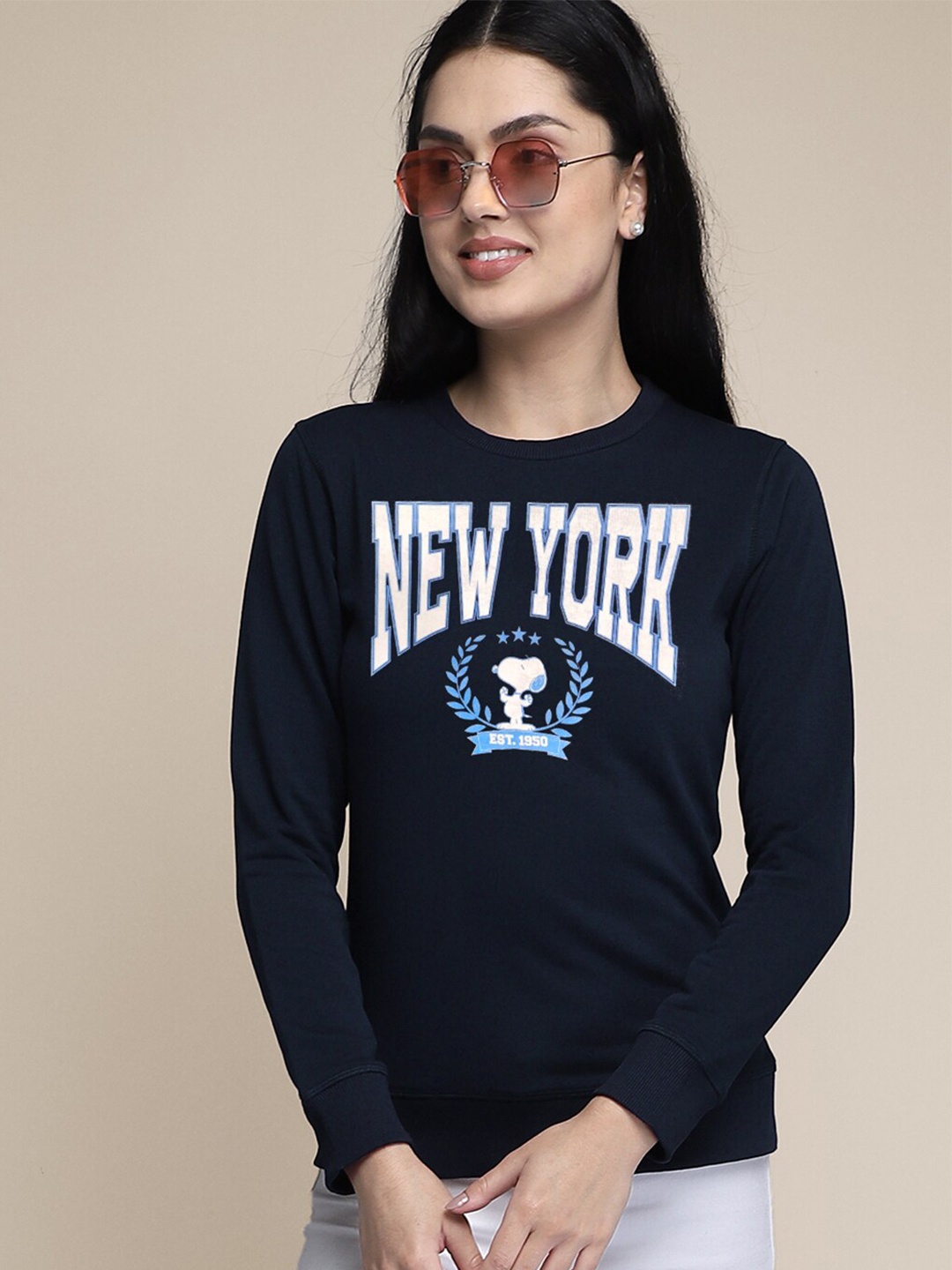 

Free Authority Women Peanuts Printed Sweatshirt, Blue