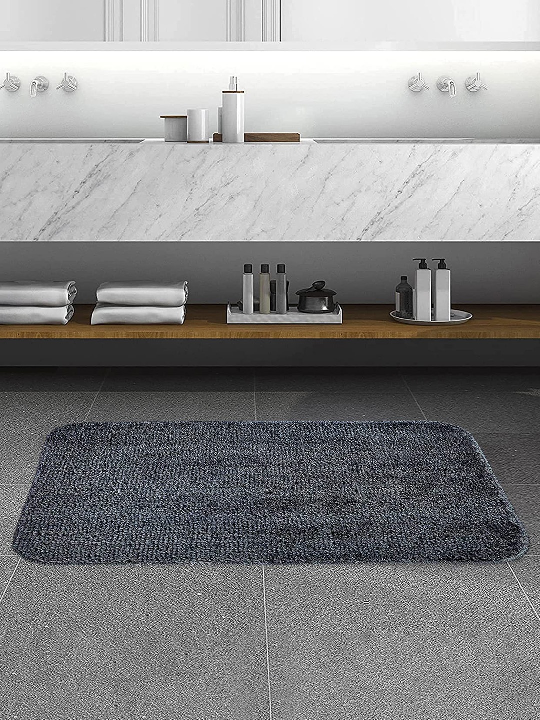 

DALUCI Charcoal Microfiber 1200 GSM Anti-Slip Bath Rug