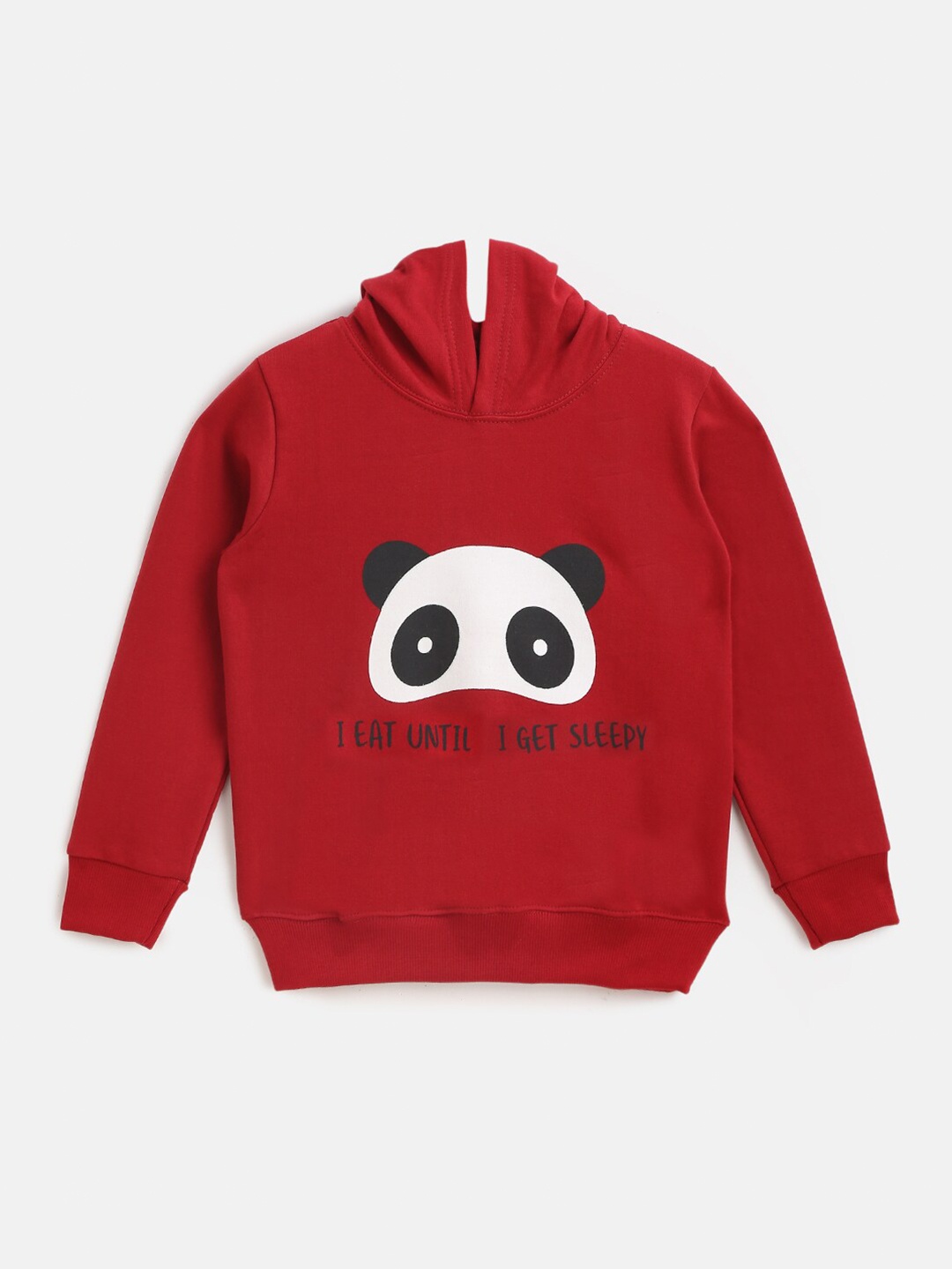 

HERE&NOW Boys Red & White Printed Hooded Sweatshirt