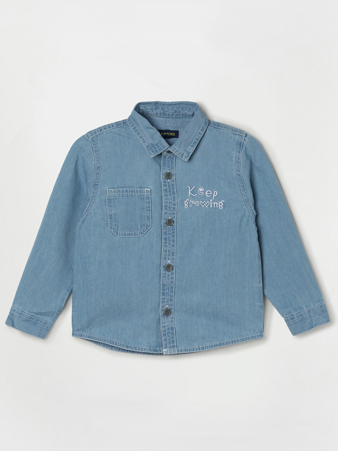 

Juniors by Lifestyle Boys Blue Cotton Casual Shirt