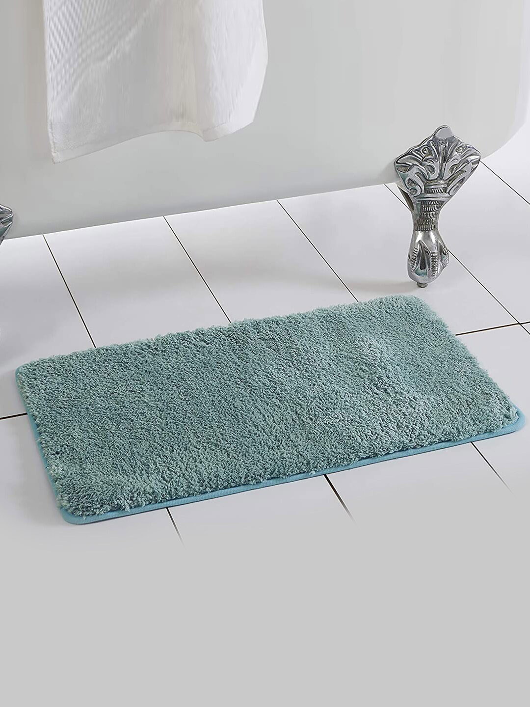 

homewards Turquoise Blue Anti-Skid 350 GSM Bath Rug