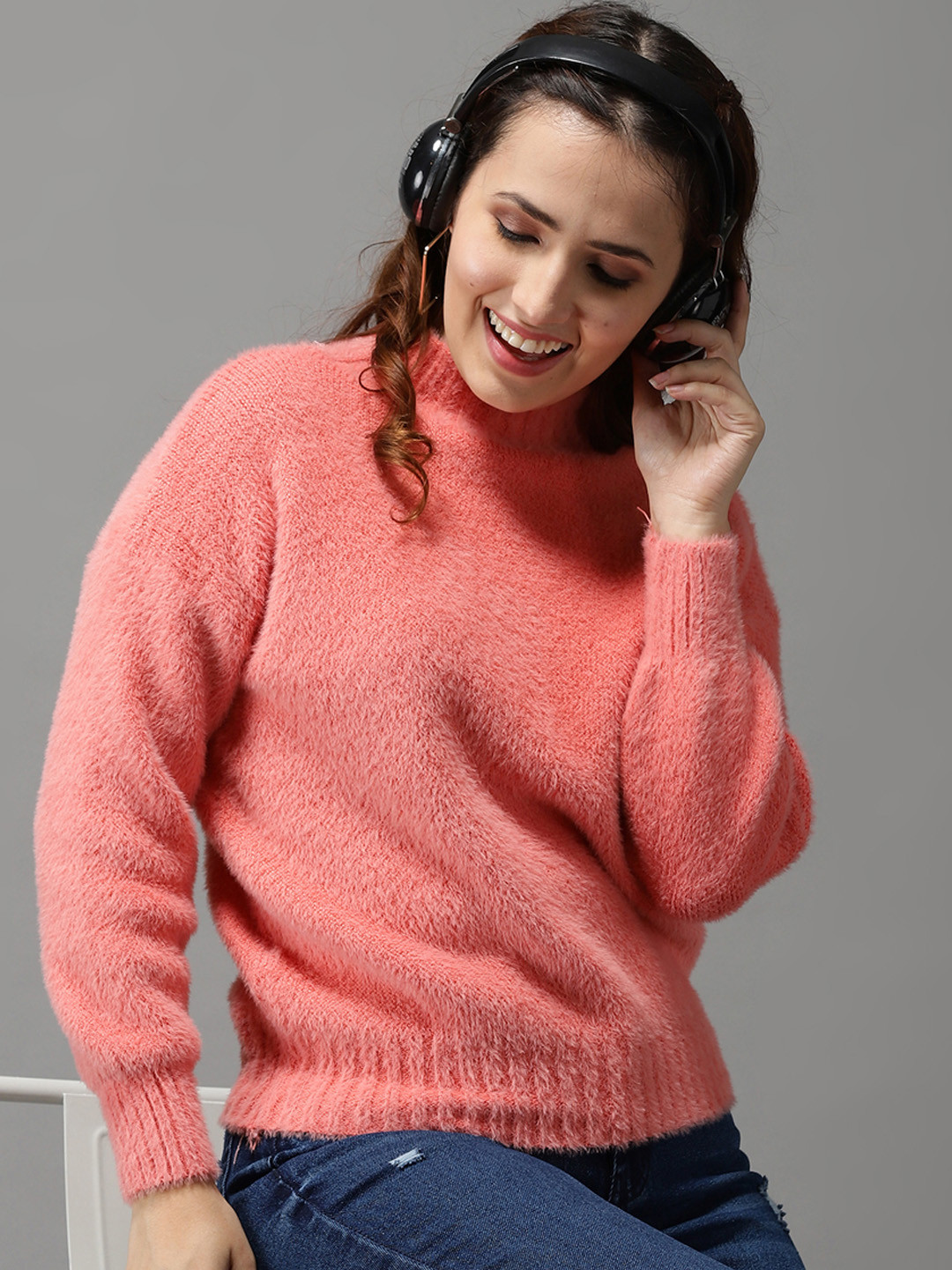 

SHOWOFF Women Peach Slip On Pullover