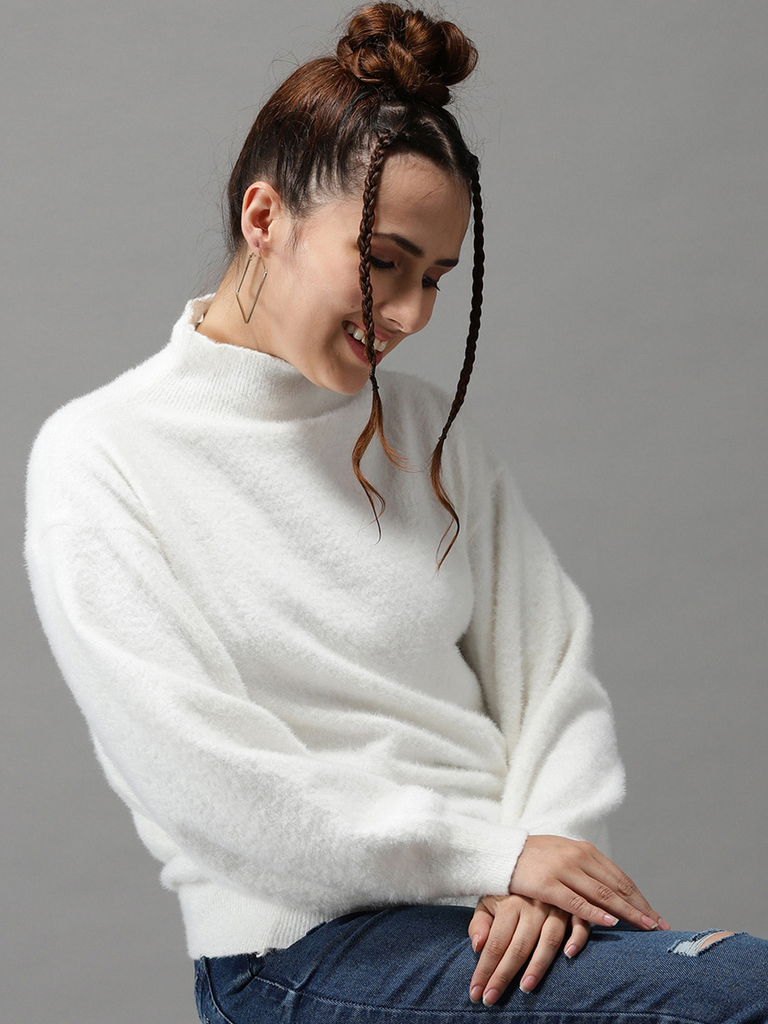 

SHOWOFF Women White Slip On Pullover