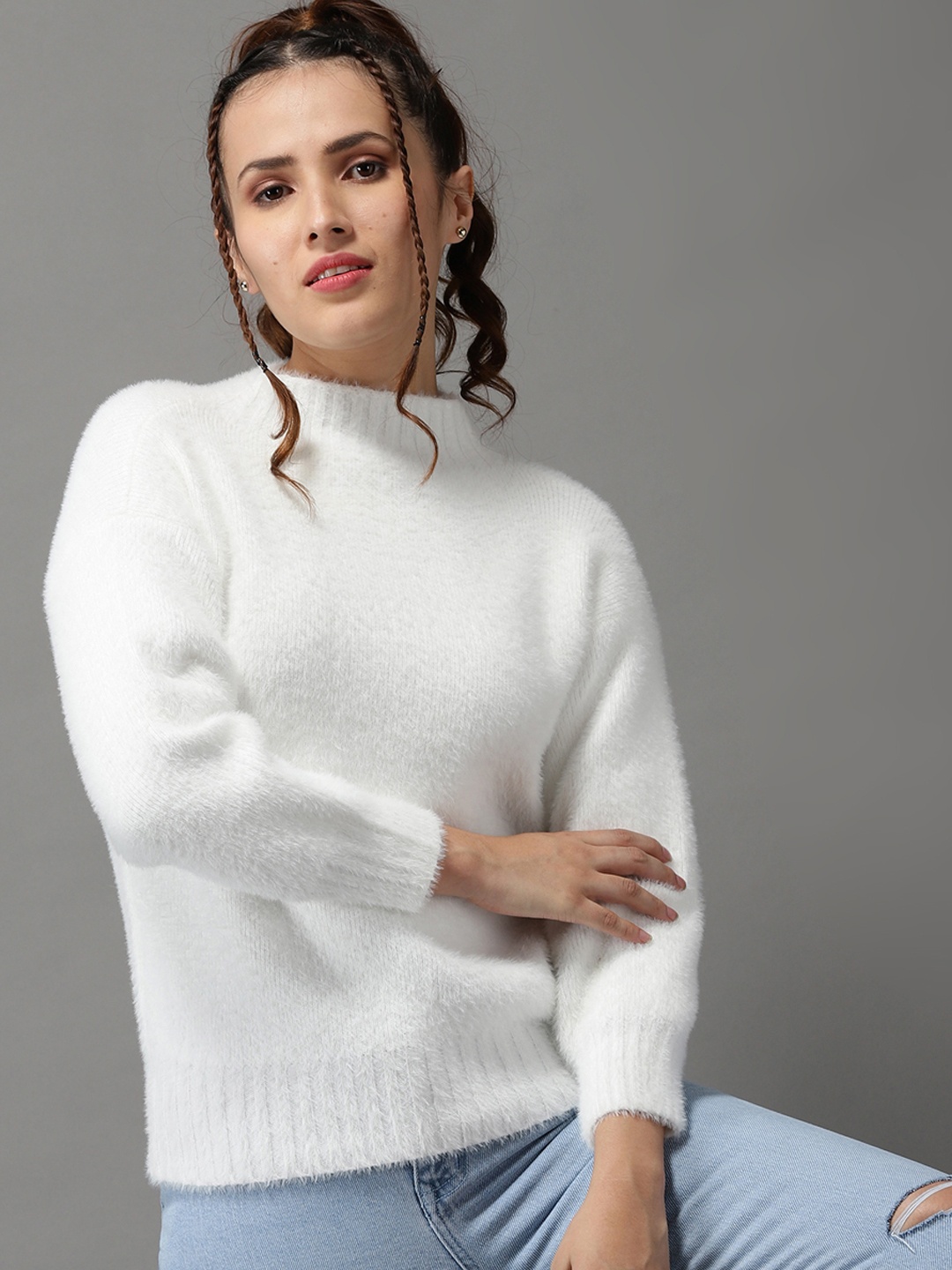 

SHOWOFF Women White Pullover