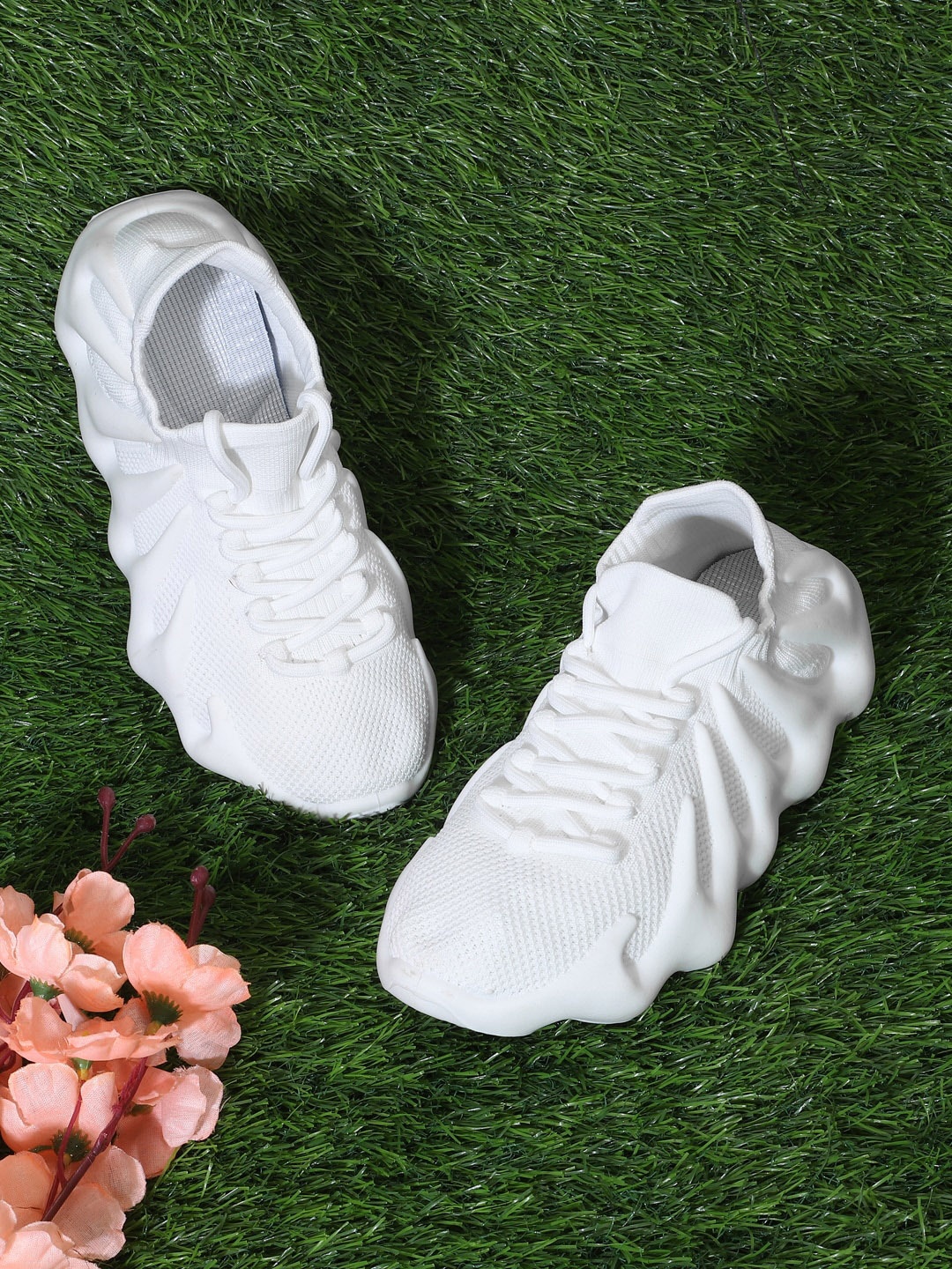 

Truffle Collection Women White Mesh Sneakers