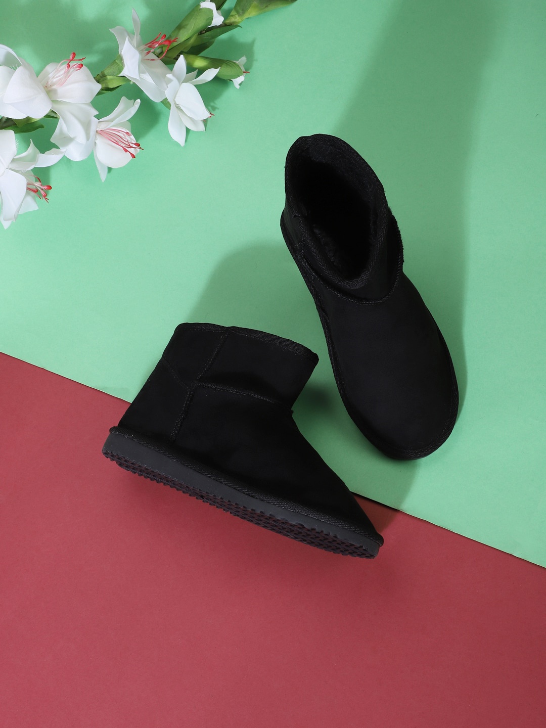 

Truffle Collection Women Black Ankle Winter Boots