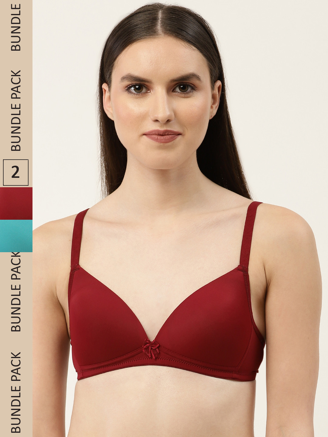 

Leading Lady Set of 2 Solid Bra - Lightly Padded, Green