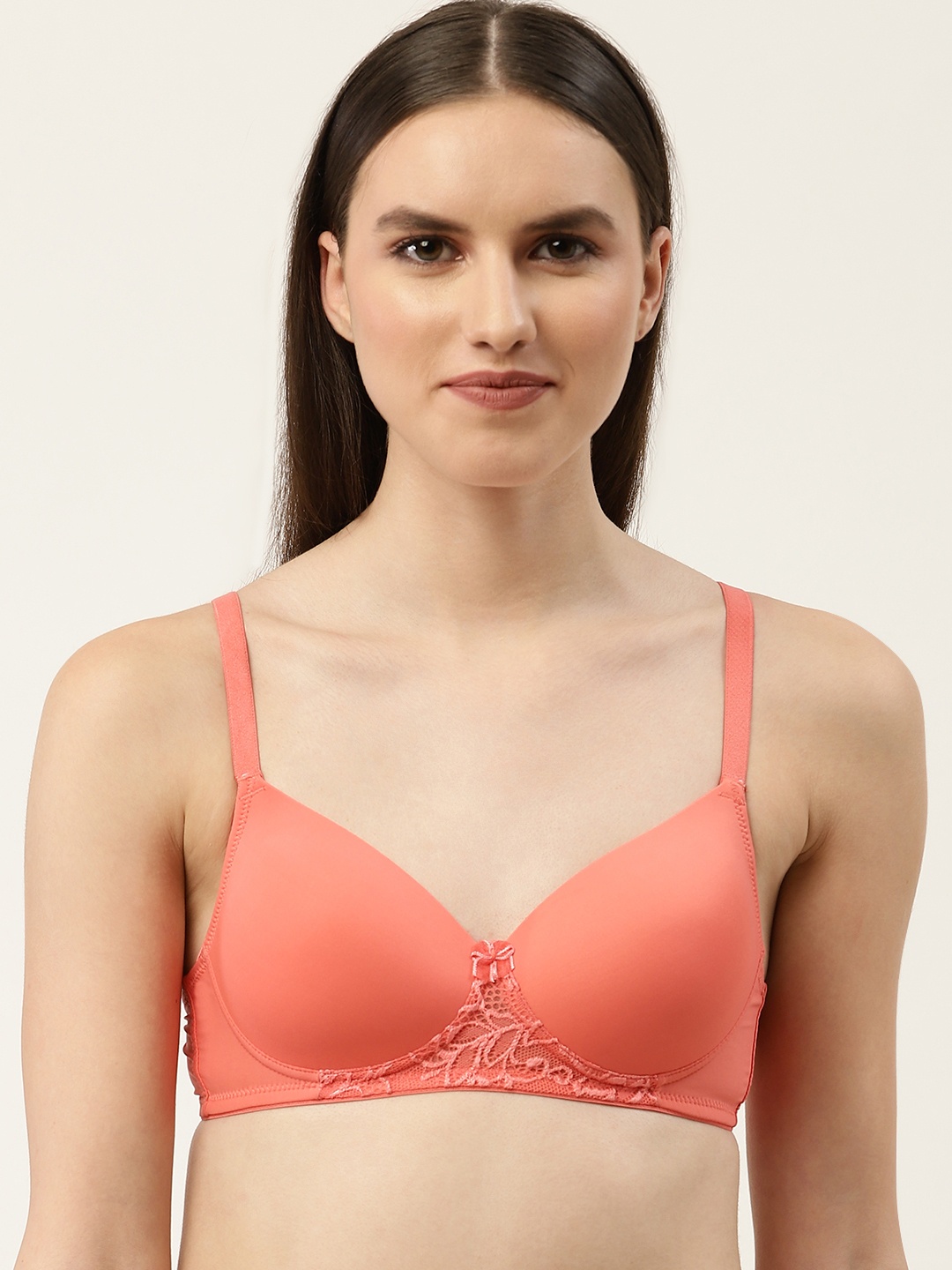 

Leading Lady Solid T-shirt Bra - Lightly Padded, Orange