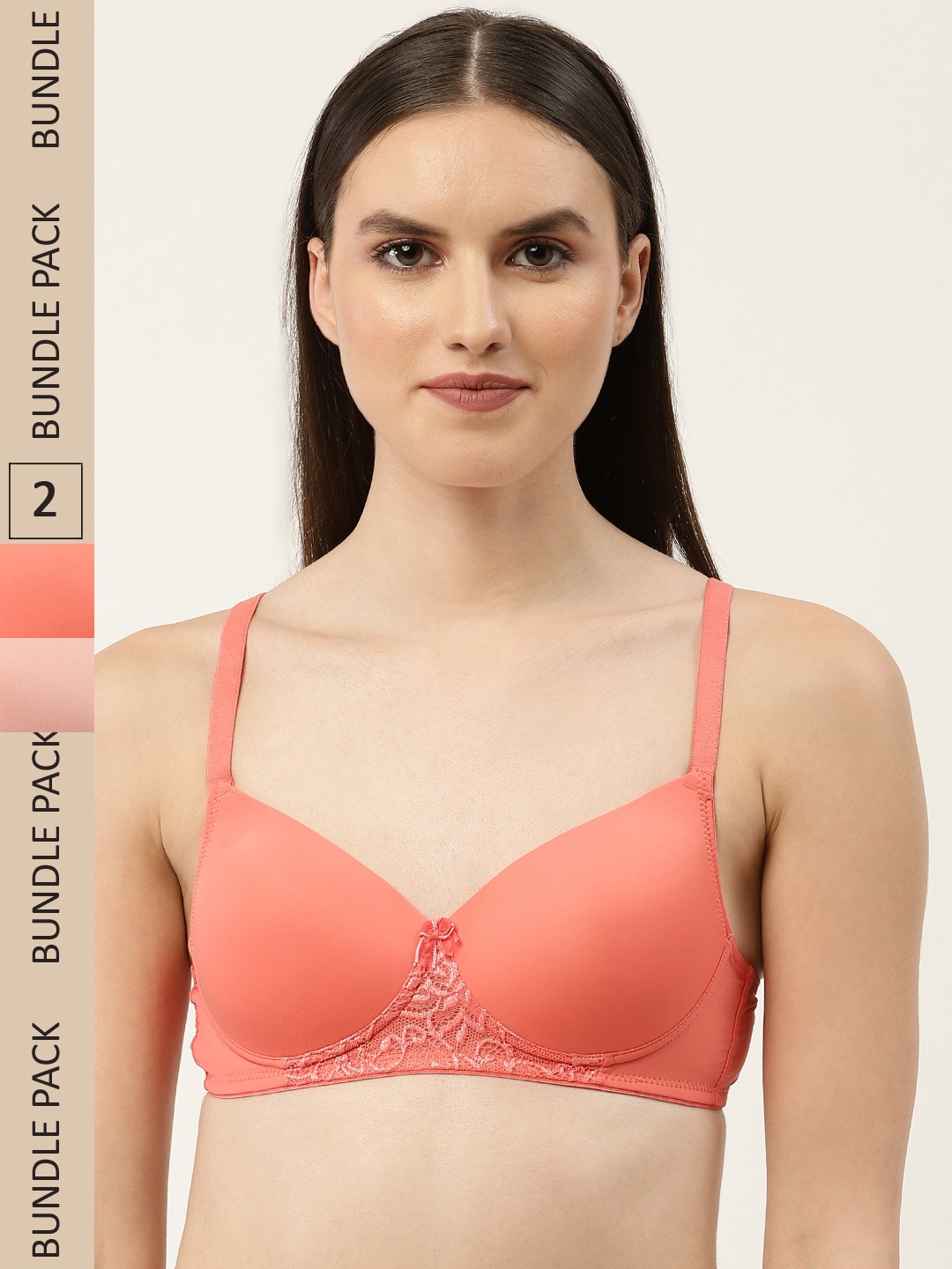 

Leading Lady Set of 2 Bra - Lightly Padded, Orange