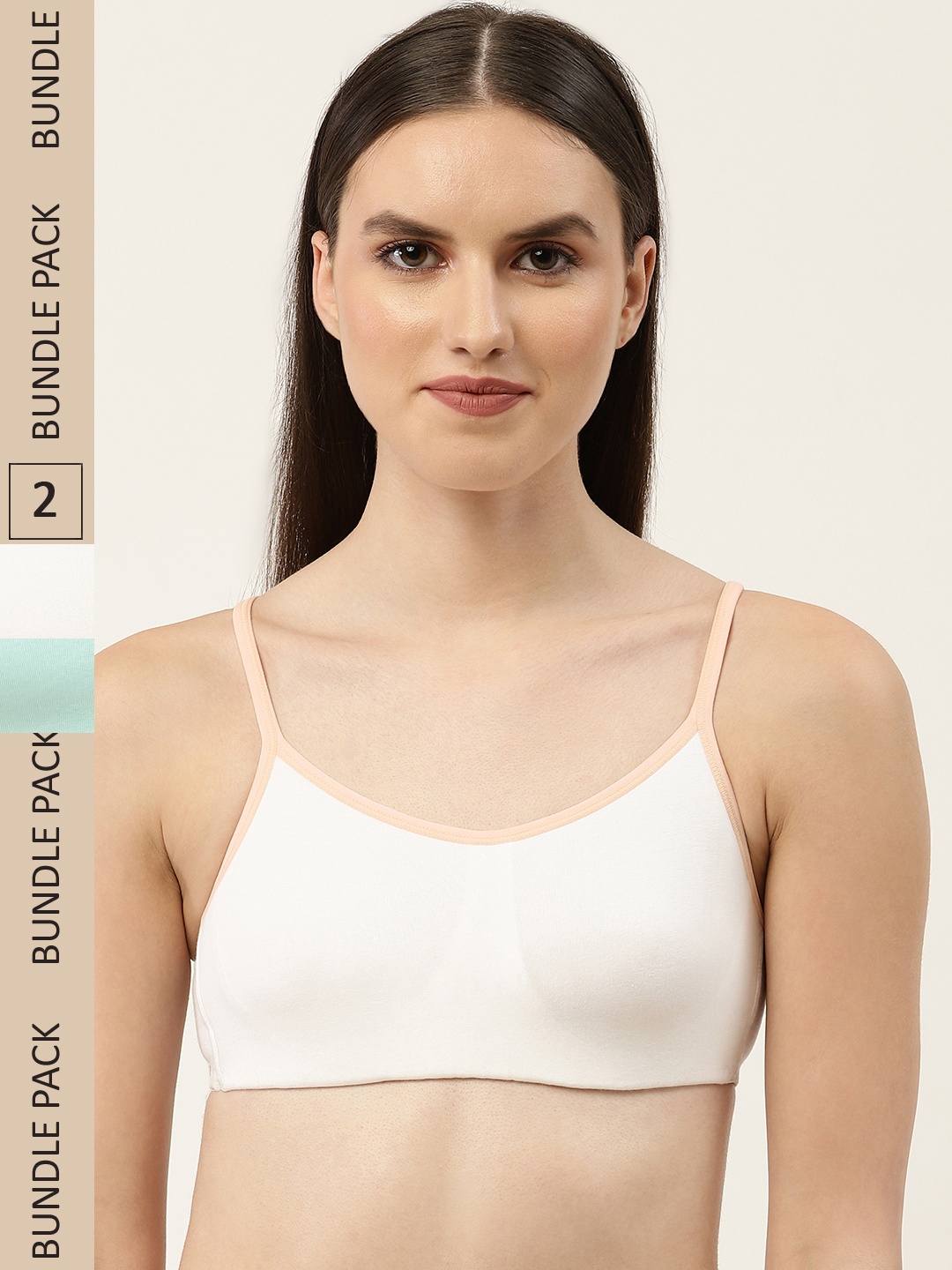 

Leading Lady Set of 2 Solid T-shirt Bra, White