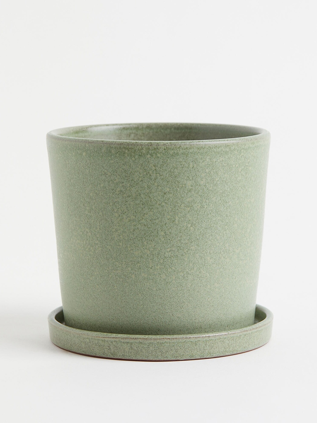 

H&M Green Small Plant Pot and Saucer