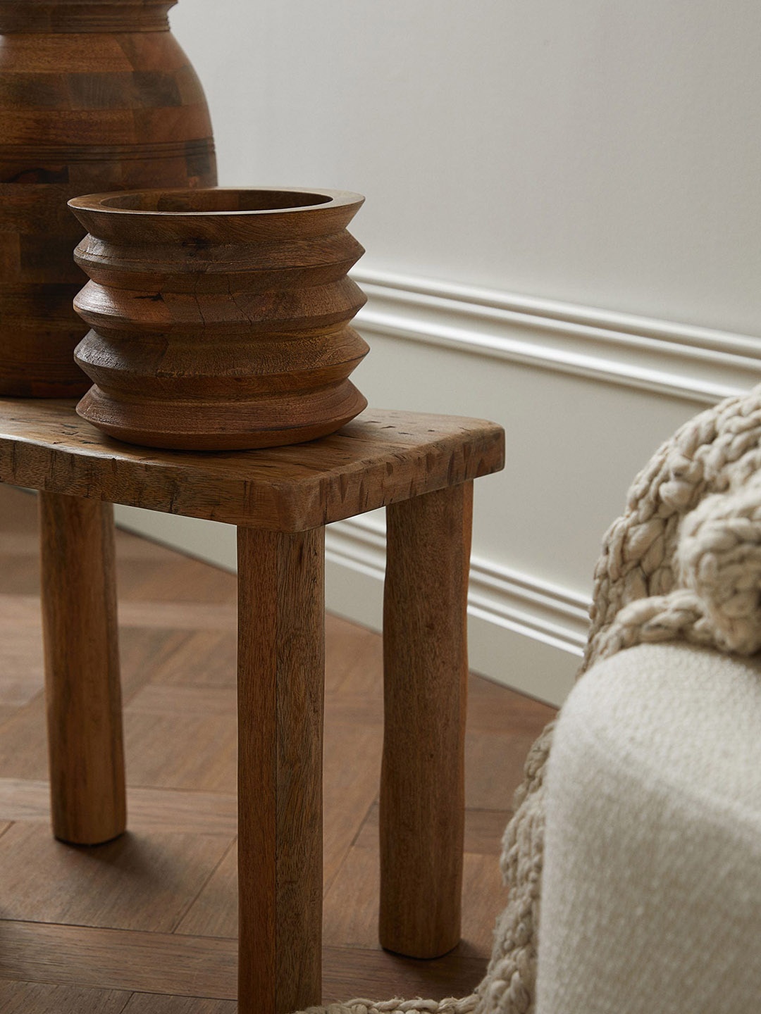 

H&M Brown Mango Wood Plant Pot