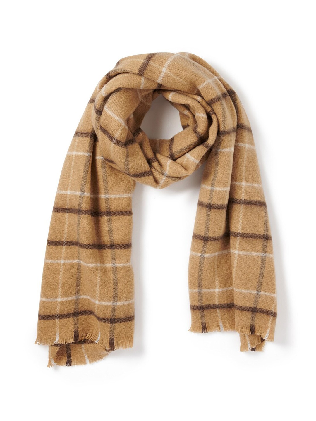 

Forever New Women Beige & Brown Checked Scarf