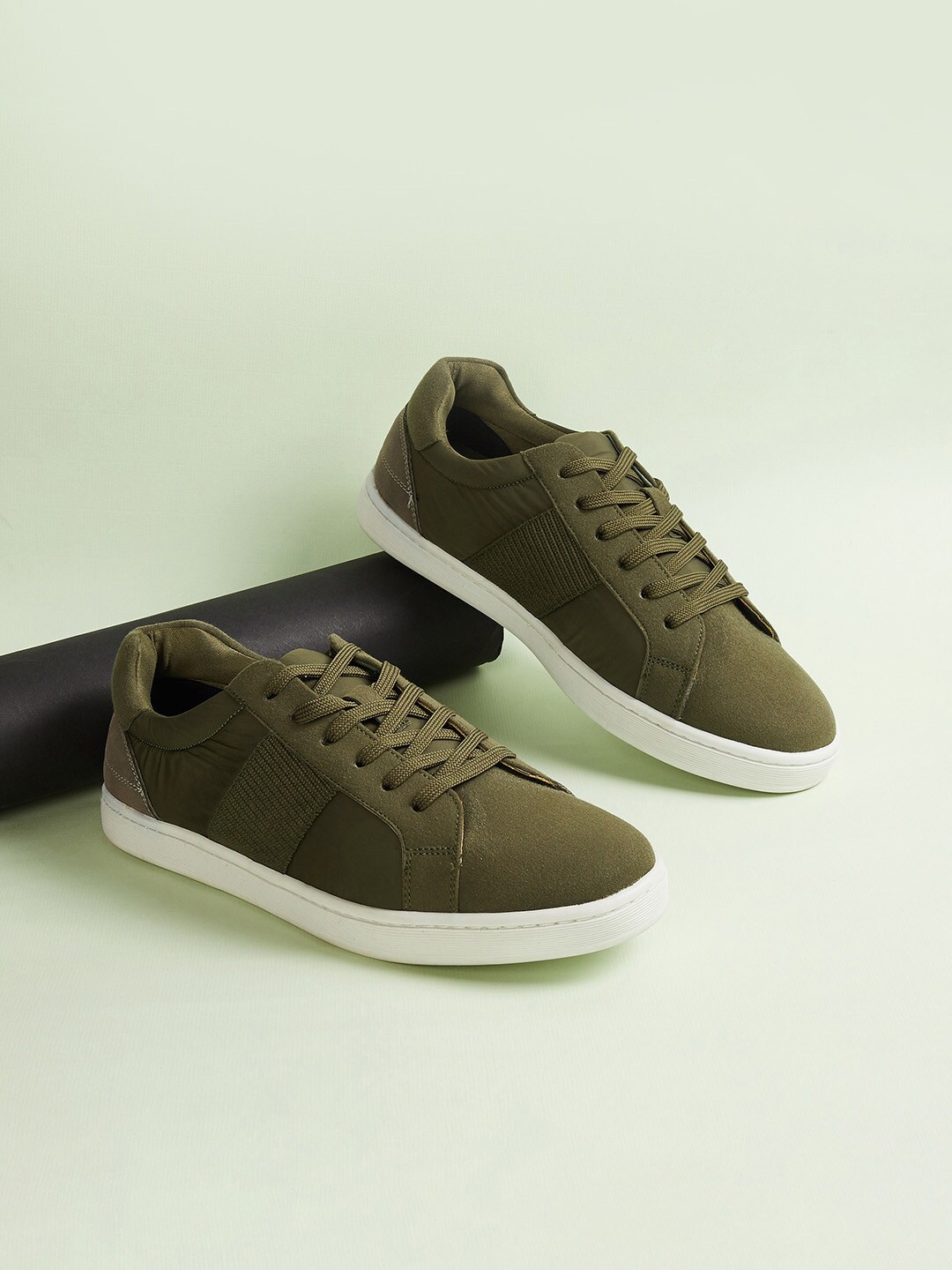 

Forca by Lifestyle Men Olive Green Woven Design Sneakers