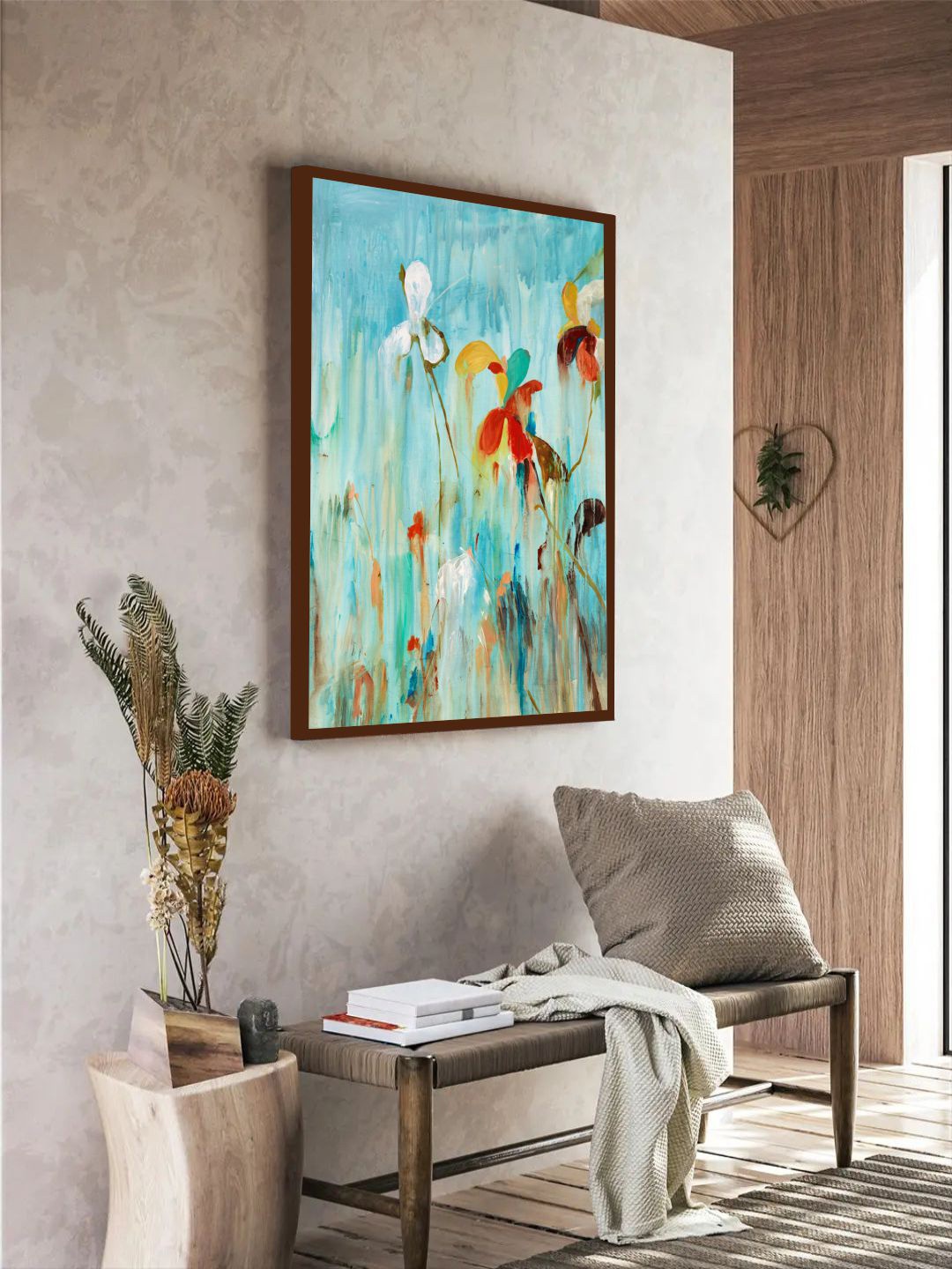 

The Art House Blue & Red Abstract Wall Art