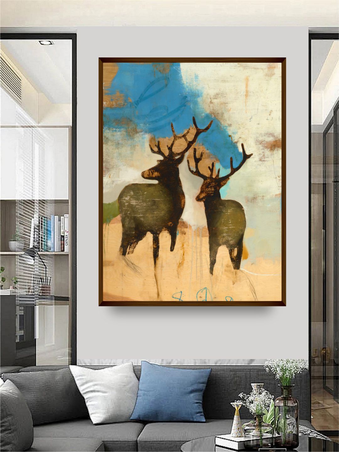 

The Art House Blue & White Abstract Wall Art