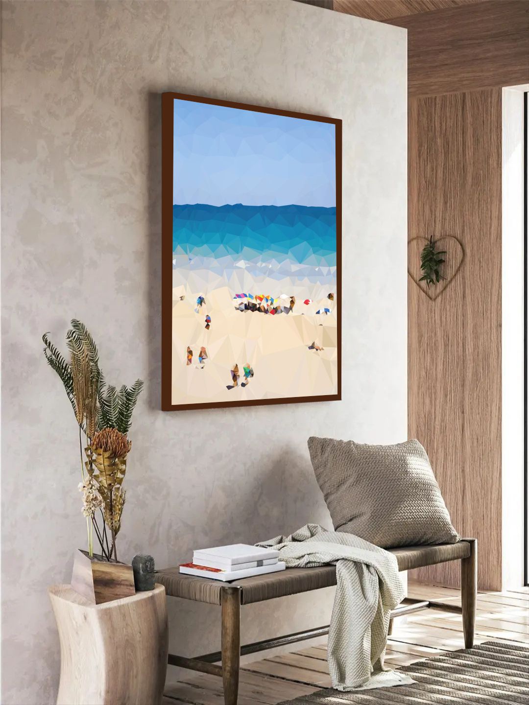 

The Art House Blue & Beige Abstract Painted Wall Art
