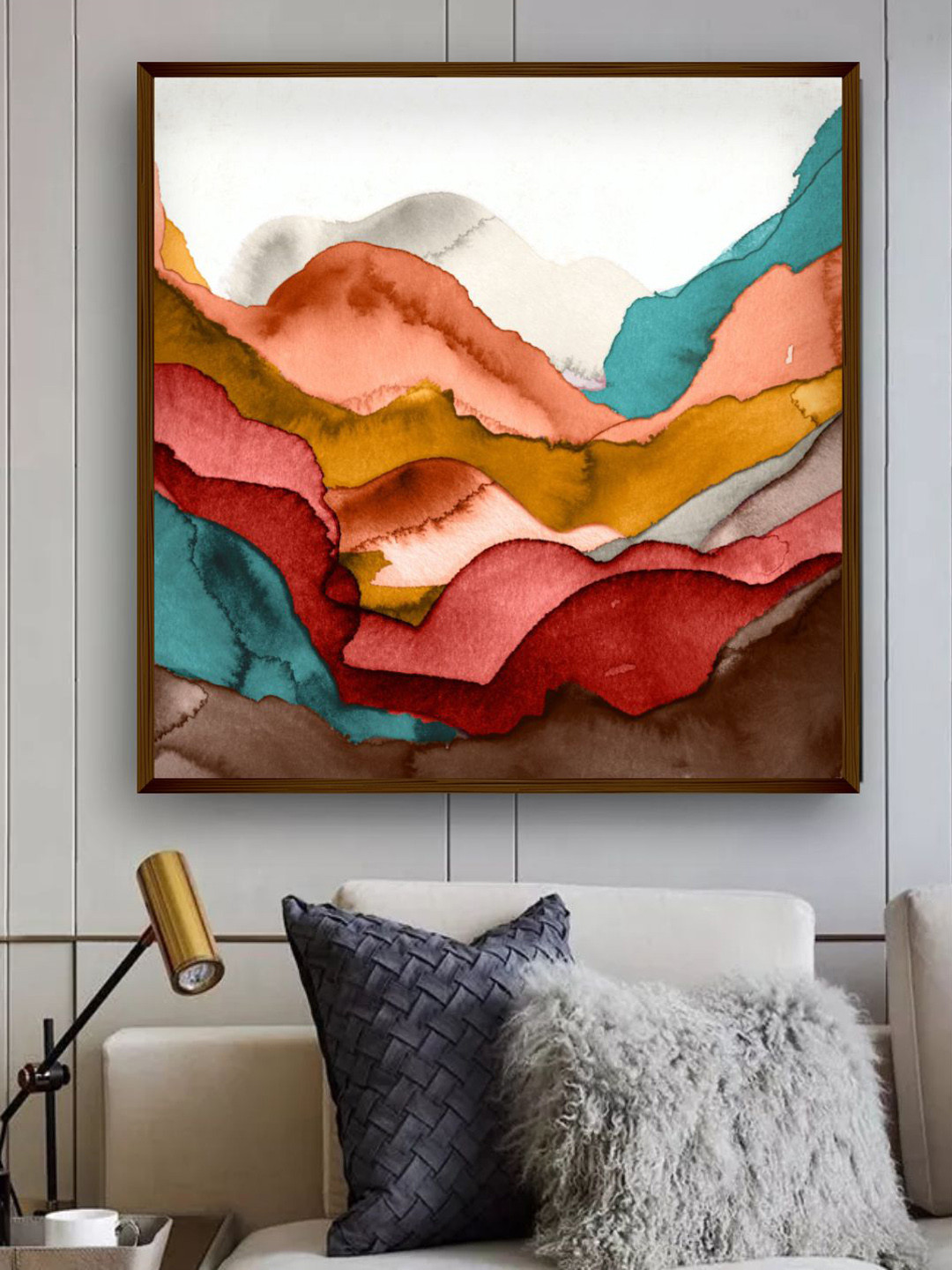 

The Art House White & Red Abstract Wall Art