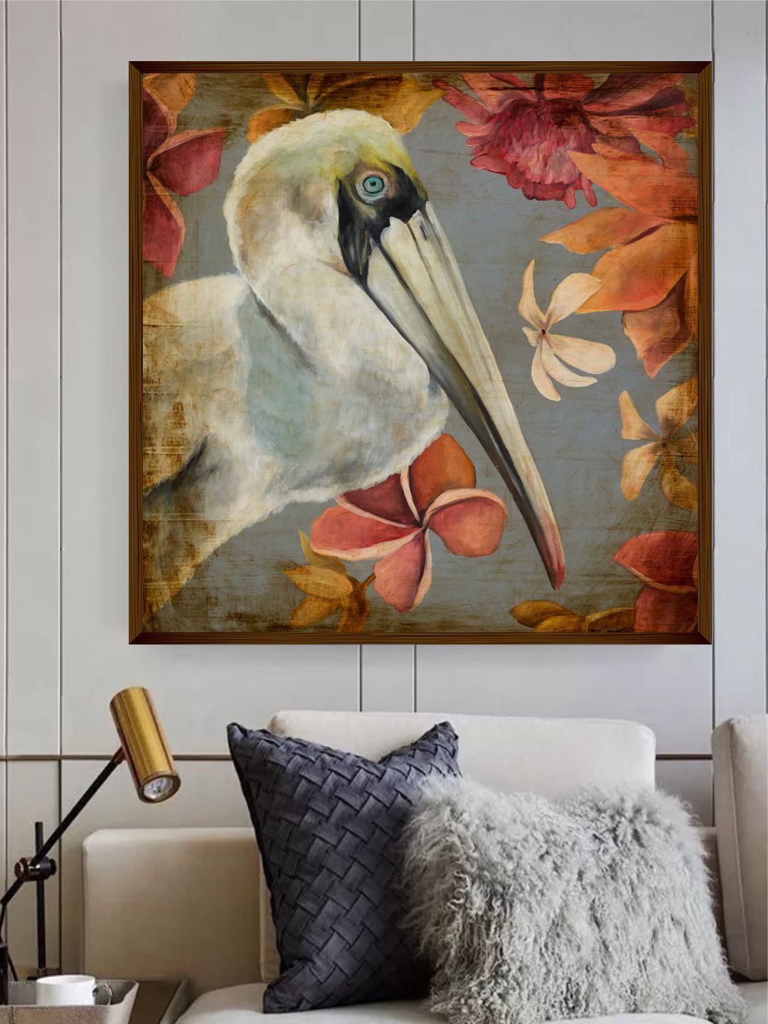 

The Art House Grey & Orange Abstract Wall Art