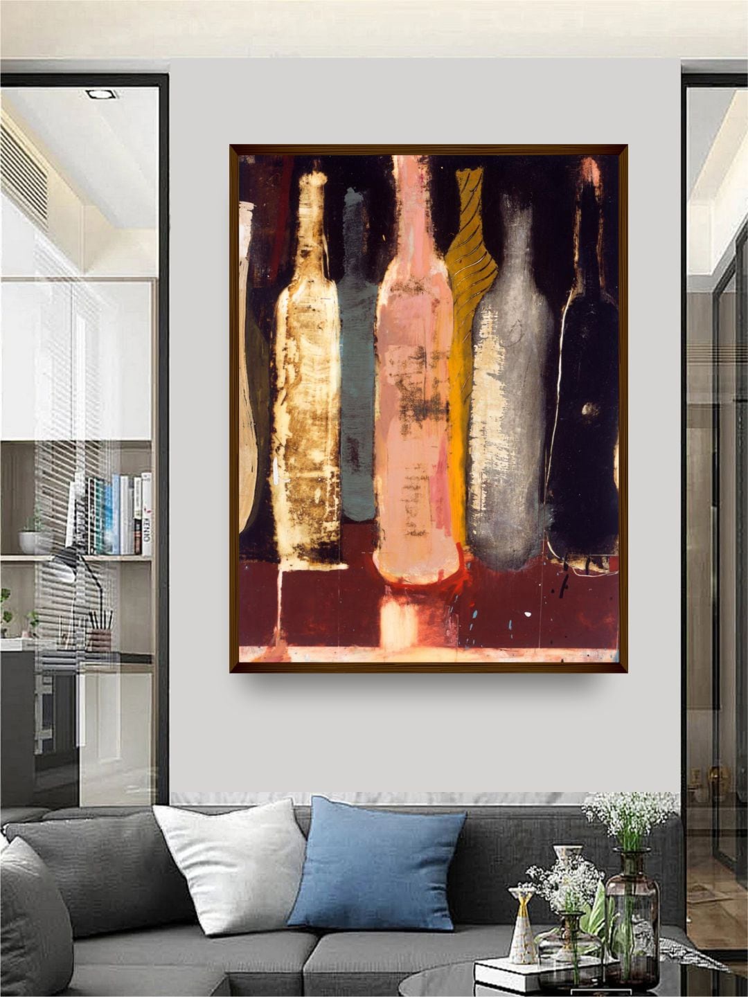

The Art House Maroon & Pink Abstract Printed Framed Wall Art