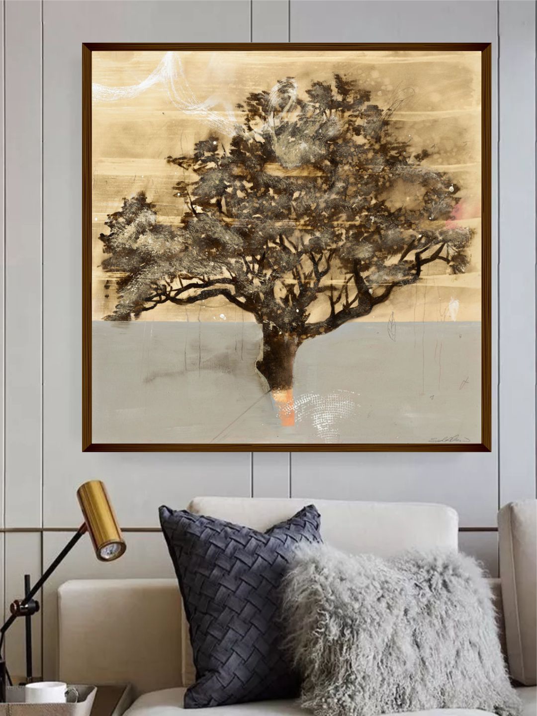 

The Art House Brown & Grey Abstract Wall Art