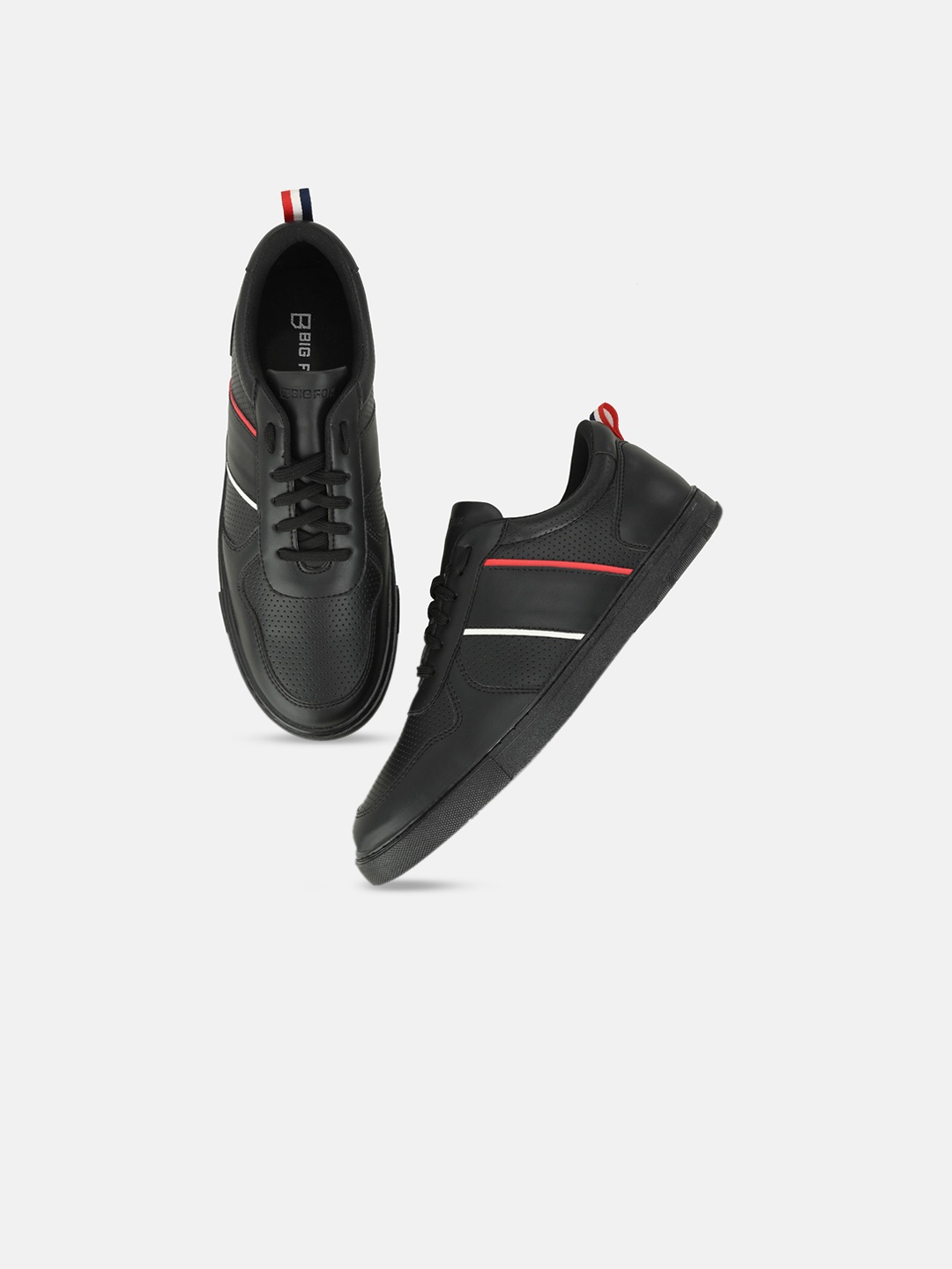 

Big Fox Men Black Woven Design Sneakers